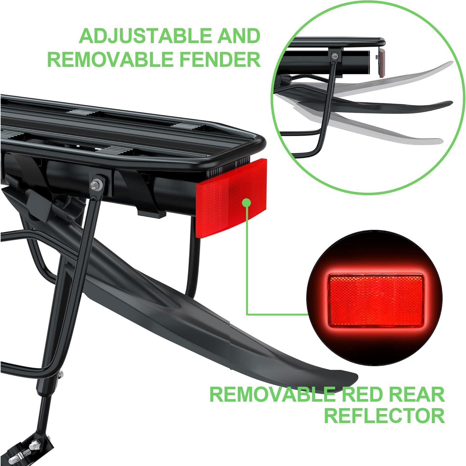 Portaequipajes Trasero de Bicicleta Reliancer 25kg Ajustable