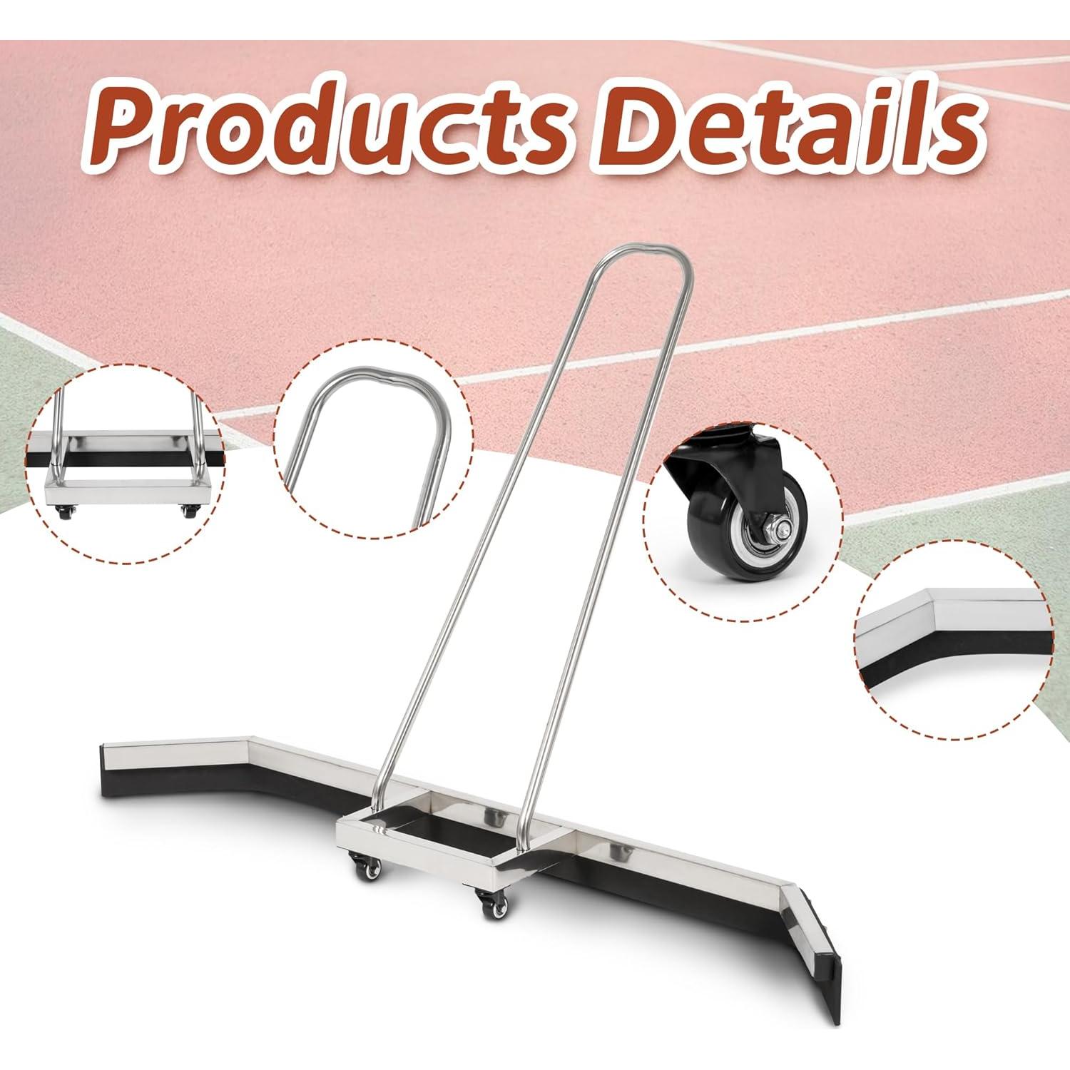 Limpiador de Canchas de Tenis AIWFL Acero Inoxidable 135x85cm