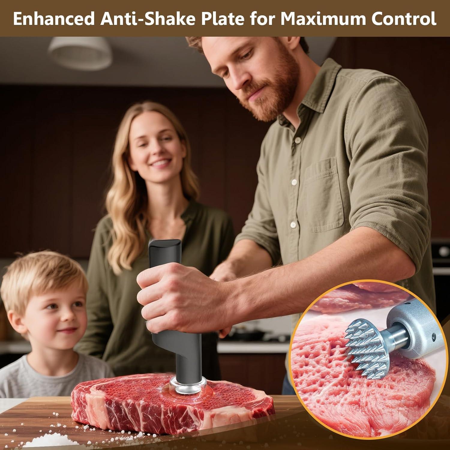 Ablandador de Carne Eléctrico YOTAN 37 Agujas Acero Inoxidable