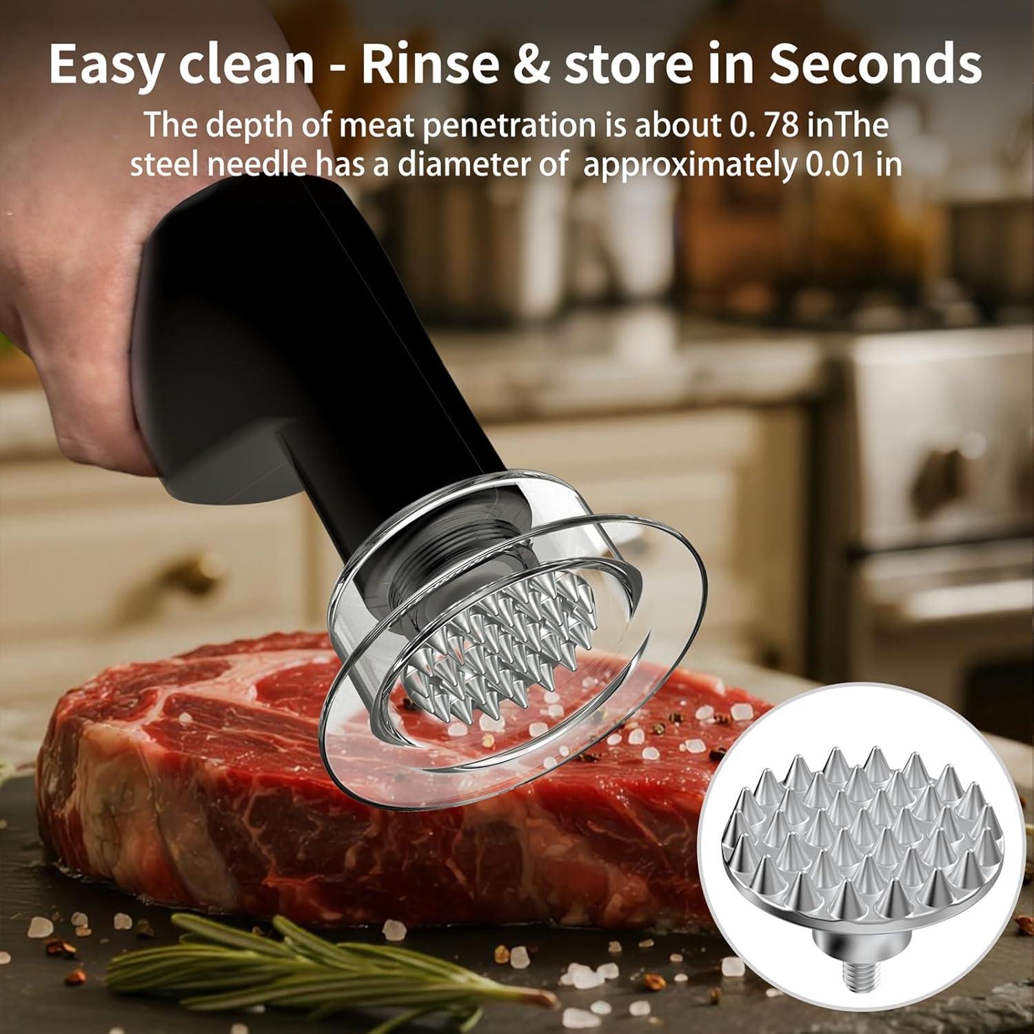 Ablandador de Carne Eléctrico YOTAN 37 Agujas Acero Inoxidable