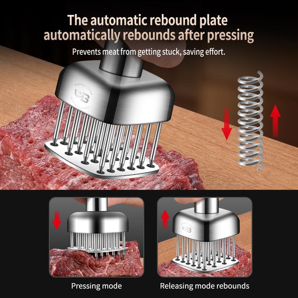 Ablandador de Carne BOMANSI BOMS Acero Inoxidable 316 24 Agujas