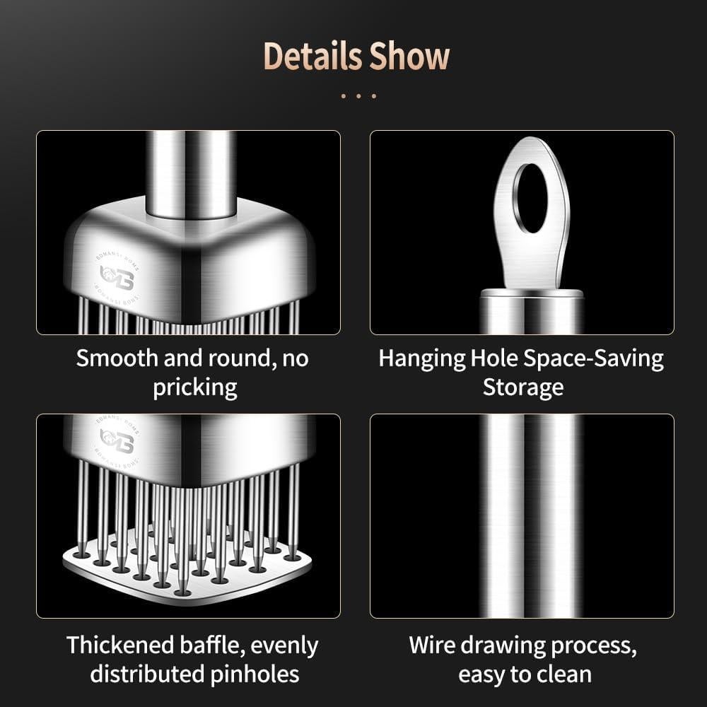 Ablandador de Carne BOMANSI BOMS Acero Inoxidable 316 24 Agujas