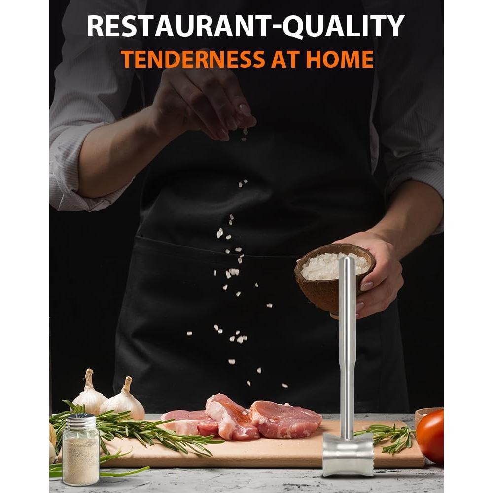 Martillo Aplanador de Carne Brigii MTD02 Acero Inoxidable 0.36kg