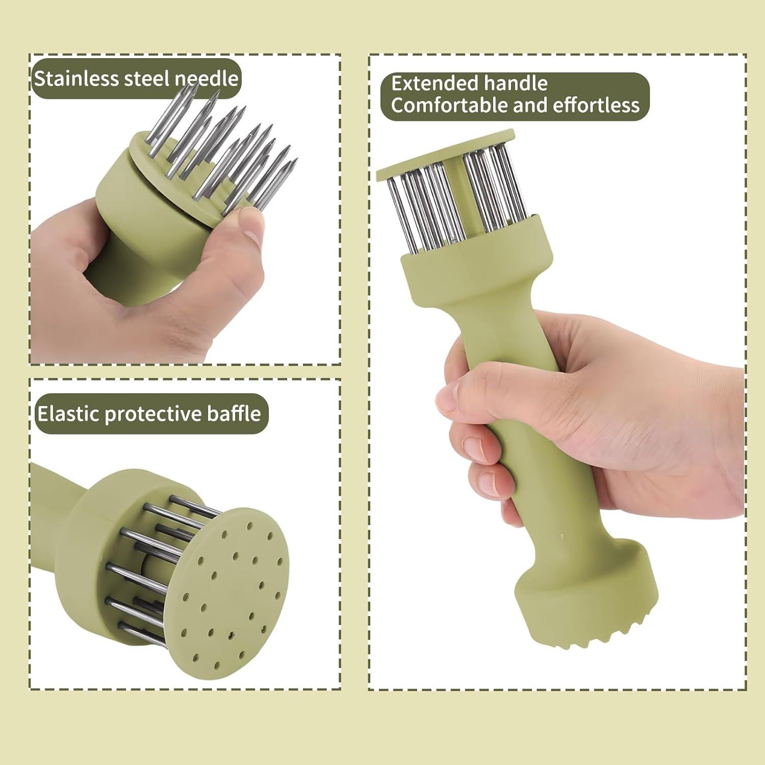 Ablandador de Carne NIXNEHC Doble Extremo 20 Agujas Inoxidable