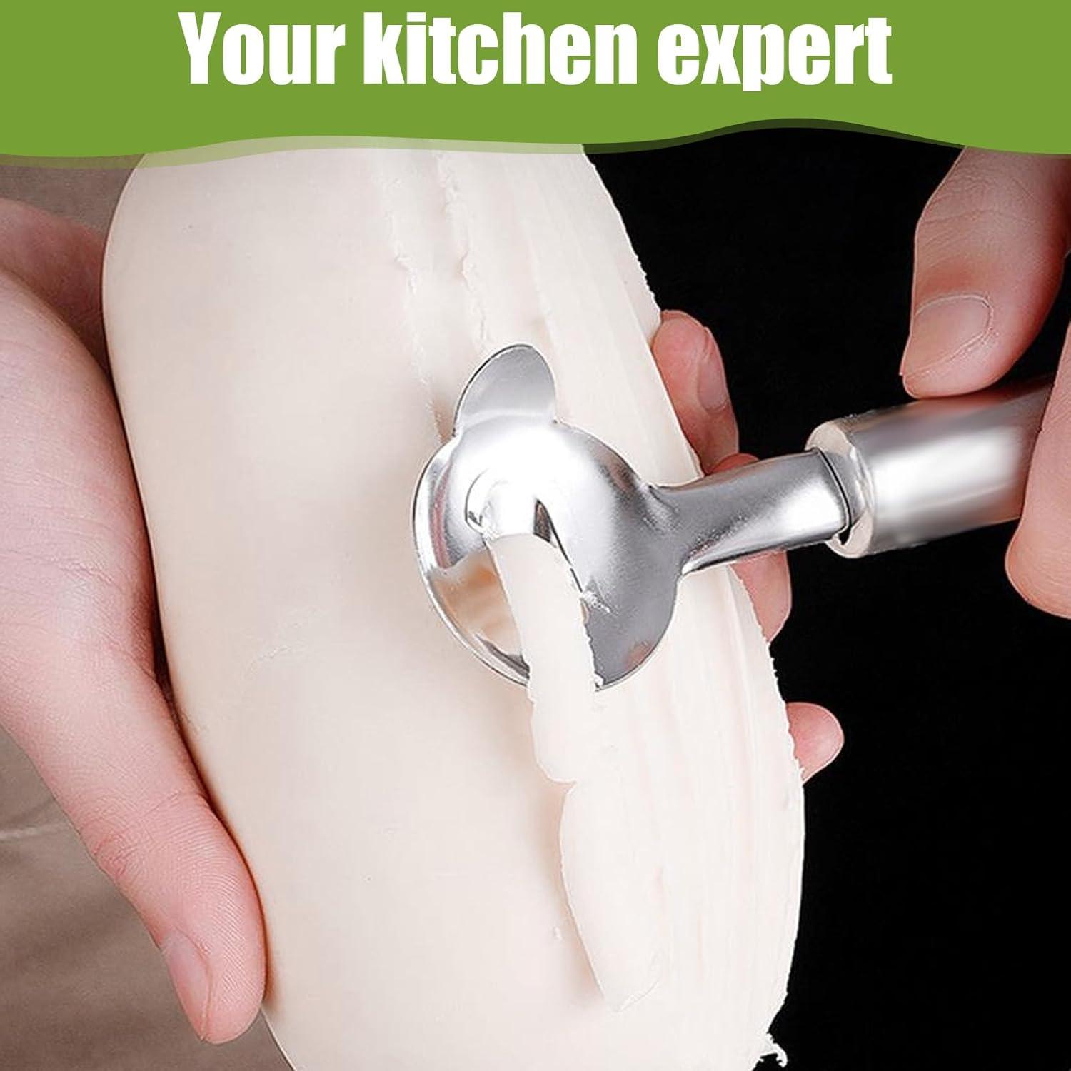 Paquete de 2 Cucharas Peladoras de Cactus IANFAN Acero Inoxidable