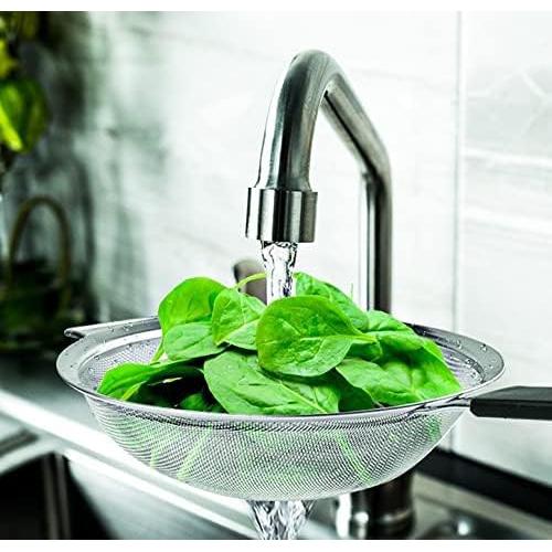 Colador de Malla Fina 23 cm KAFOOR con Mango de Caucho