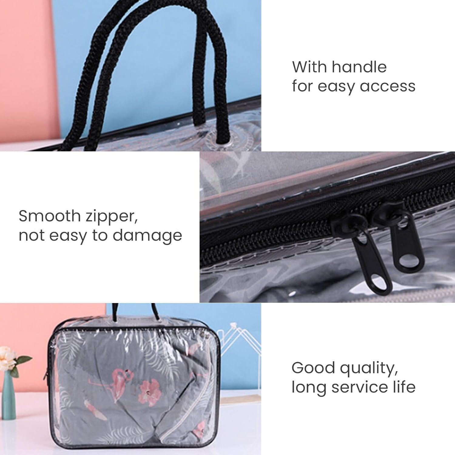 10 Cubos de Almacenamiento Transparentes Hyuetrsa 30x26x10cm