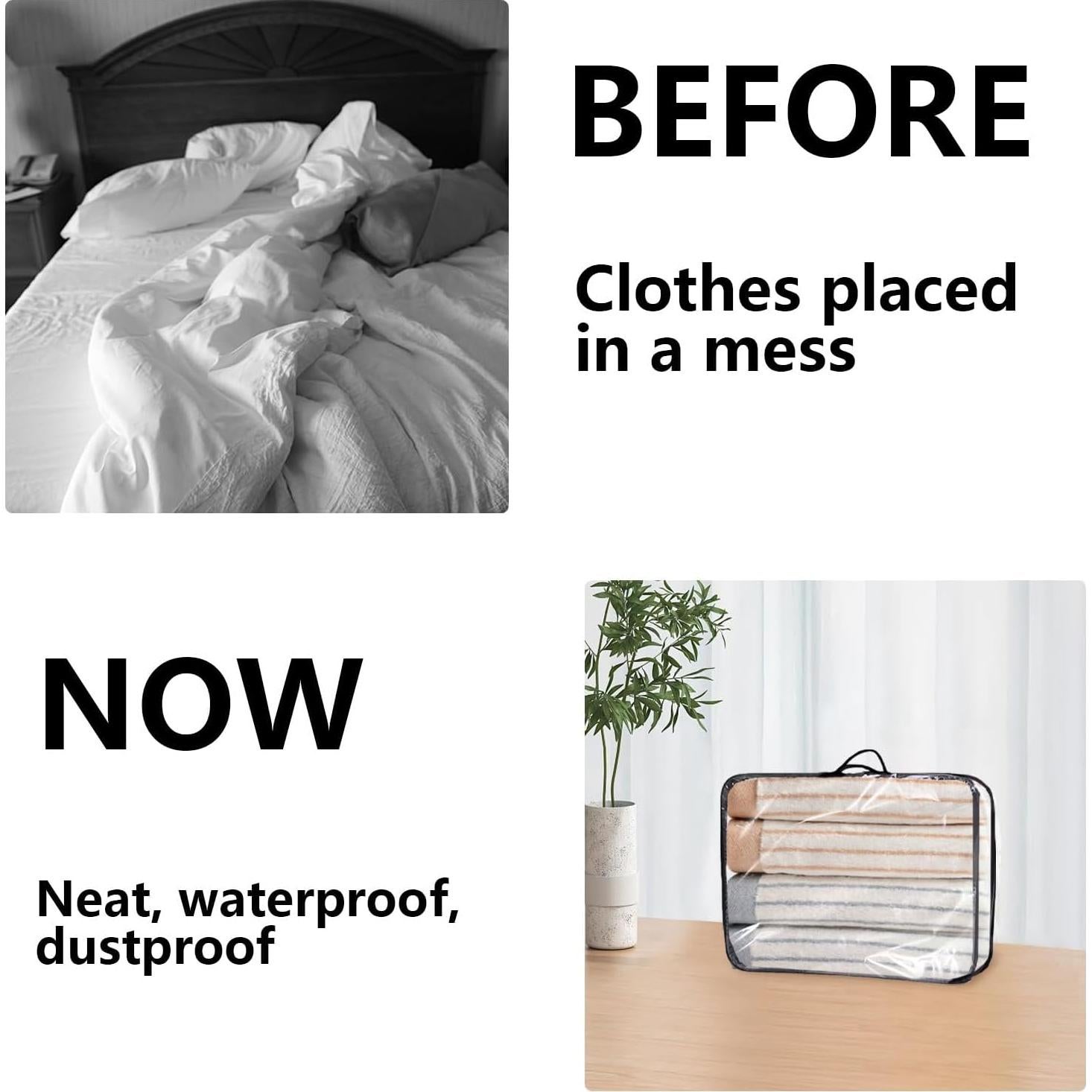 10 Cubos de Almacenamiento Transparentes Hyuetrsa 30x26x10cm