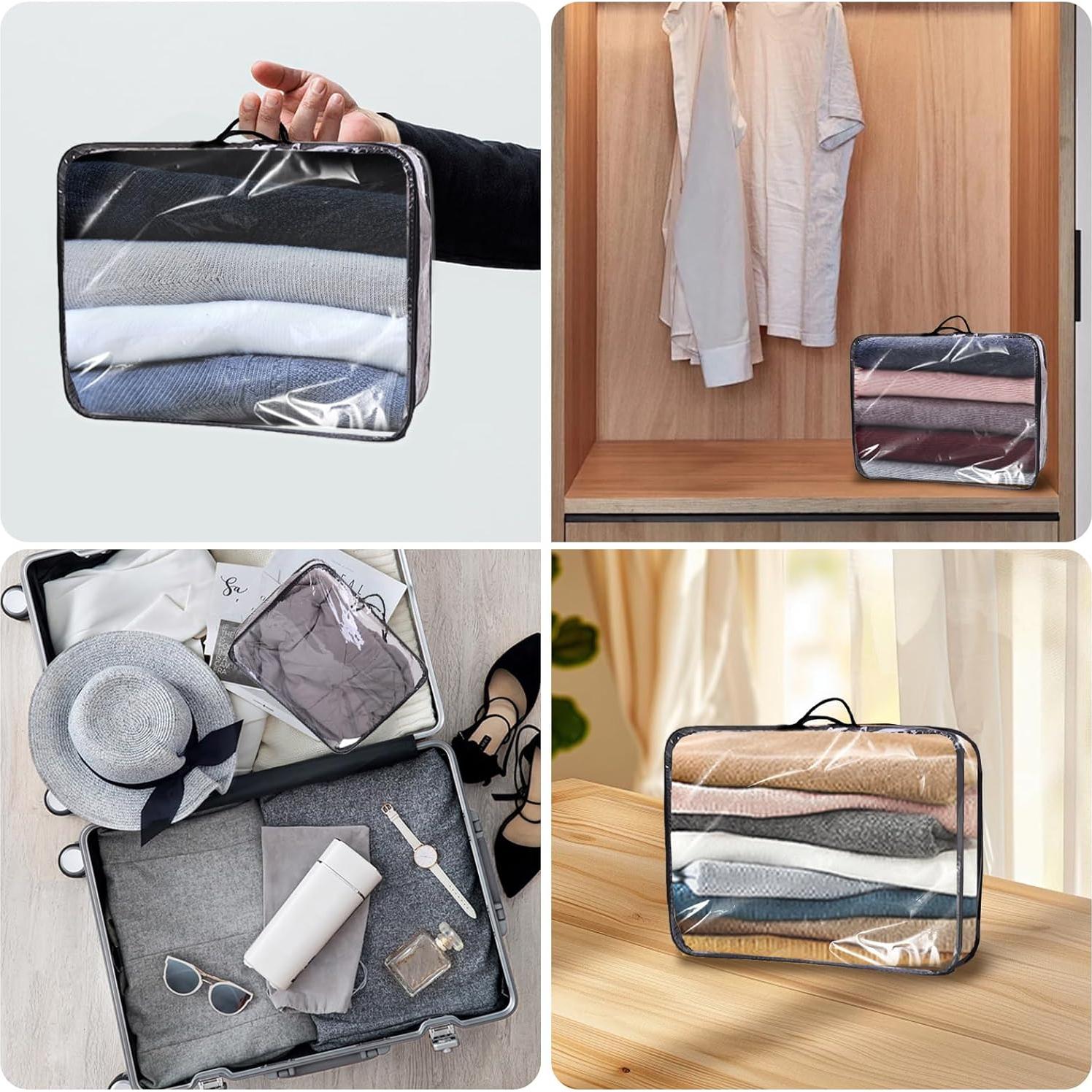 10 Cubos de Almacenamiento Transparentes Hyuetrsa 30x26x10cm