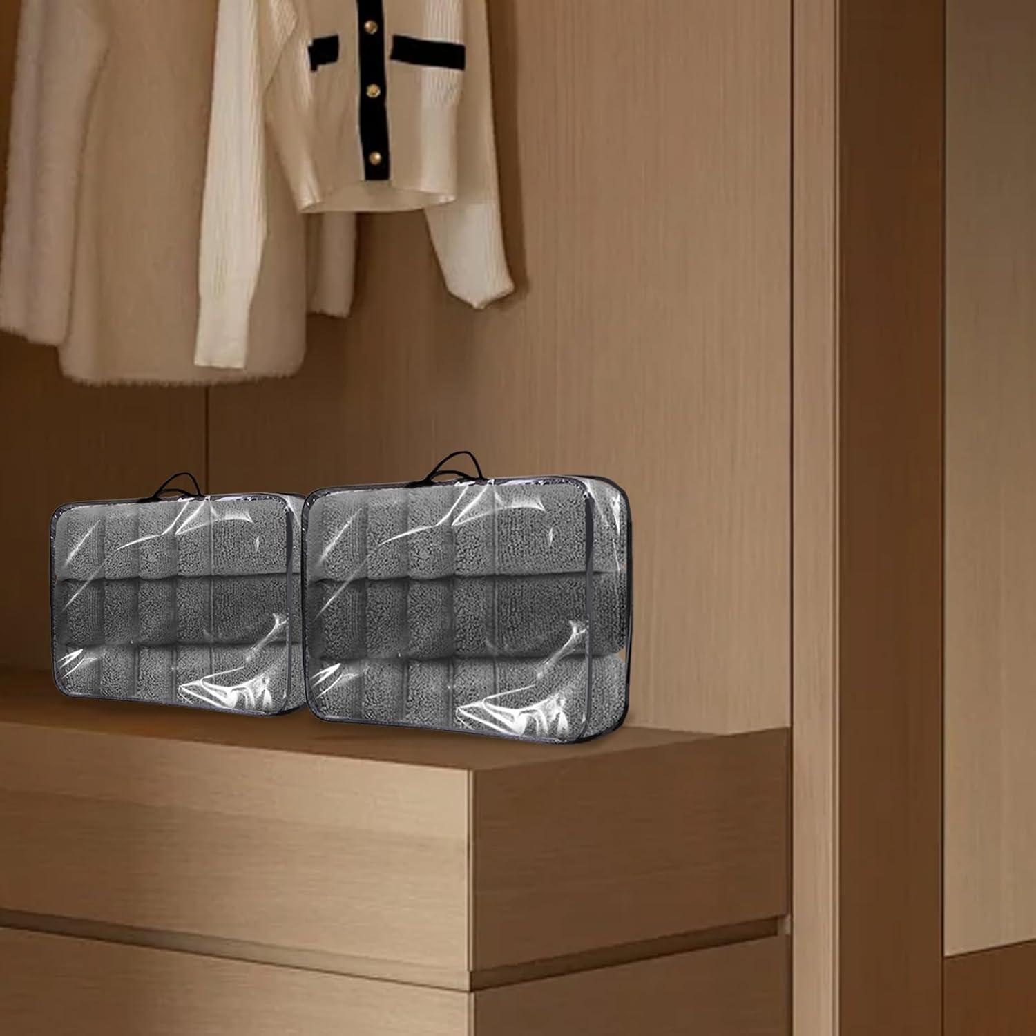 10 Cubos de Almacenamiento Transparentes Hyuetrsa 30x26x10cm