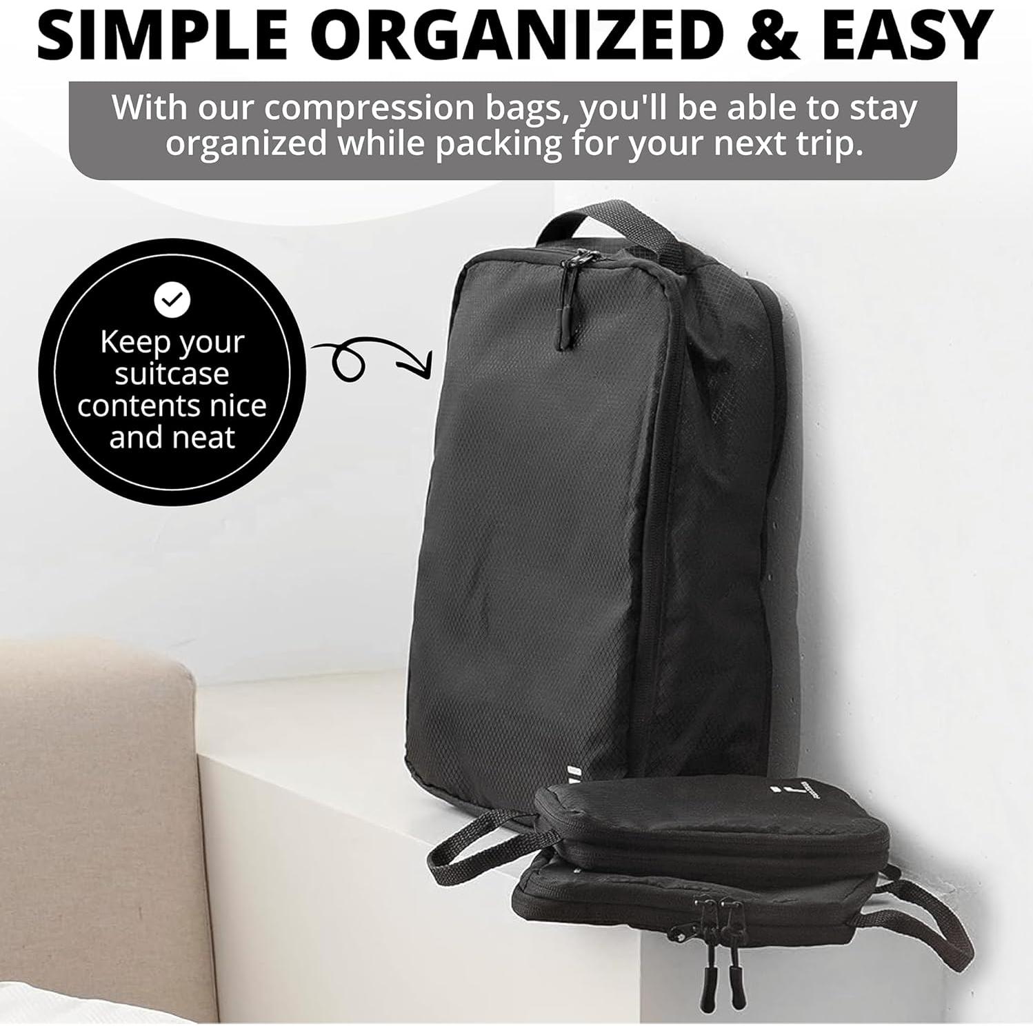 Juego de 8 Cubos de Compresión Focus Design - Negro