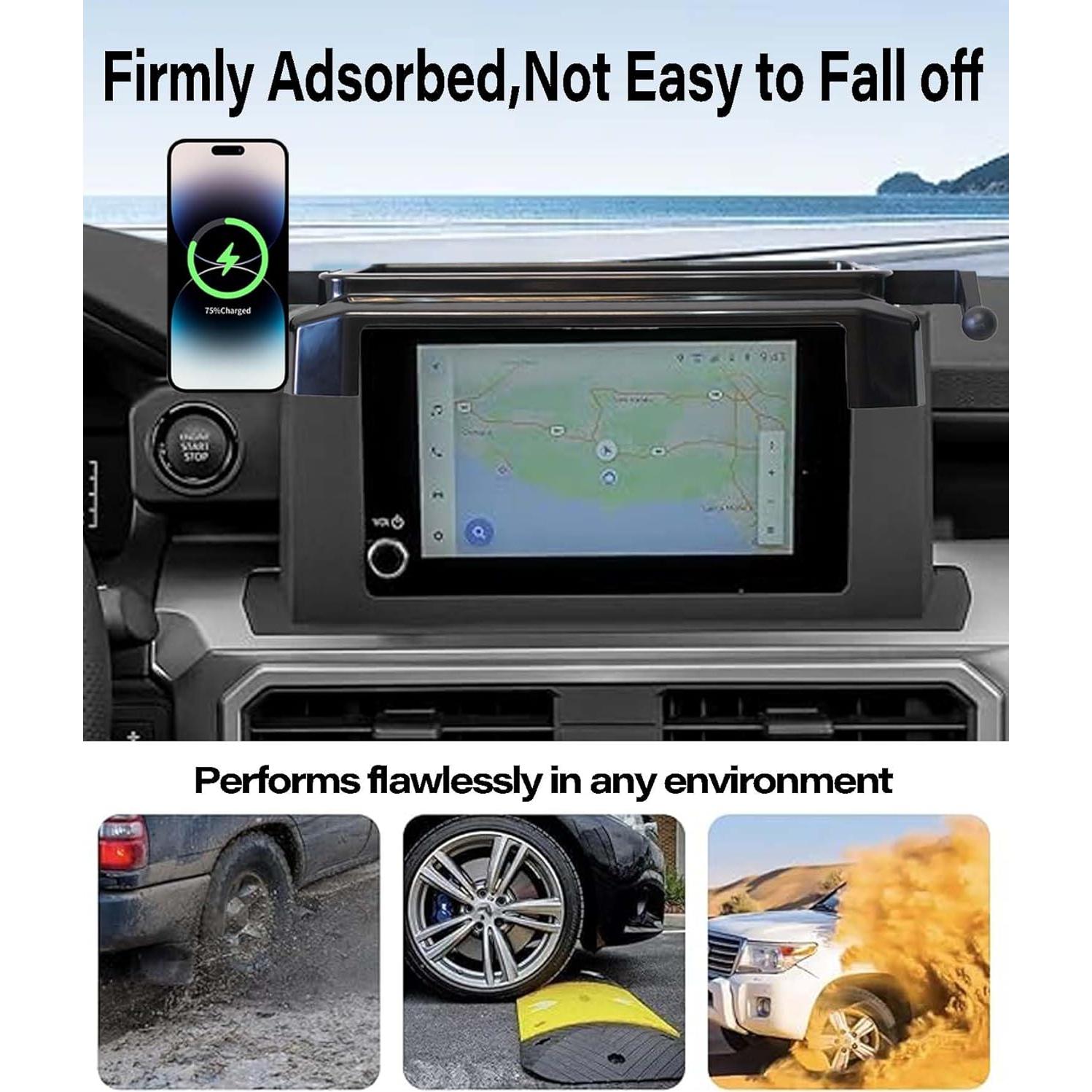 Soporte para Teléfono Toyota Tacoma 2024 2025 8" Carga Inalámbrica