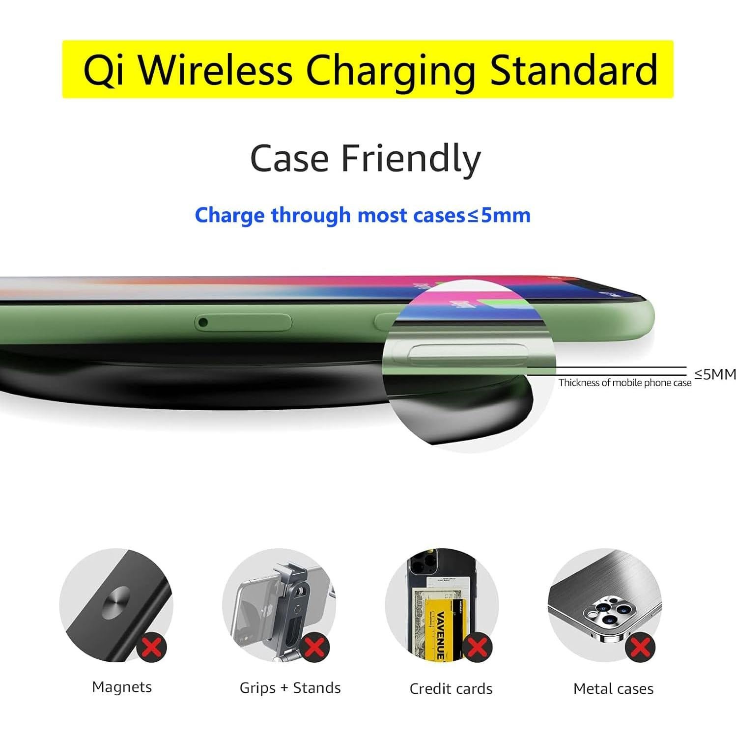 Cargador Inalámbrico QXZcar para Tesla Model S/X 2016-2021