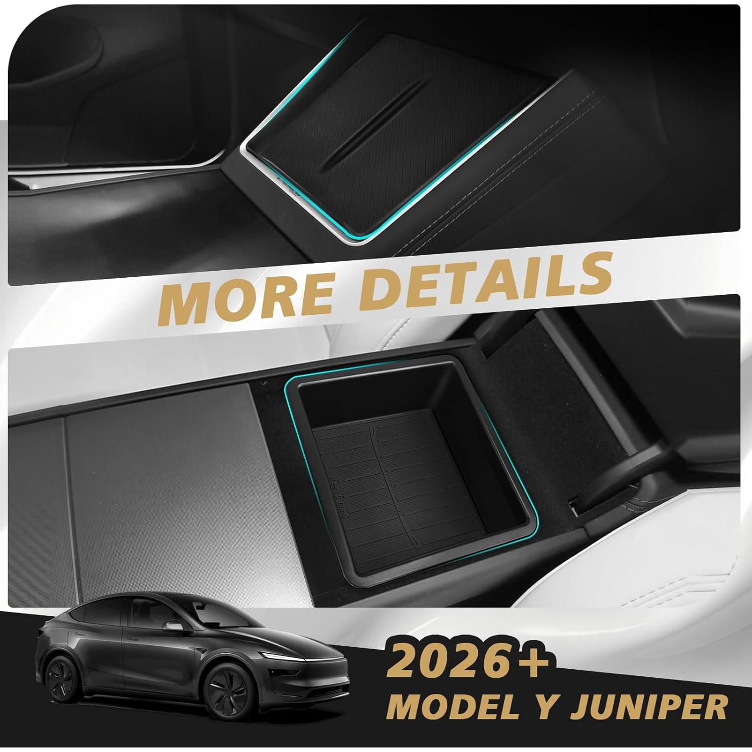 Organizador de Consola Central BestEvMod 3PCS para Tesla Model Y