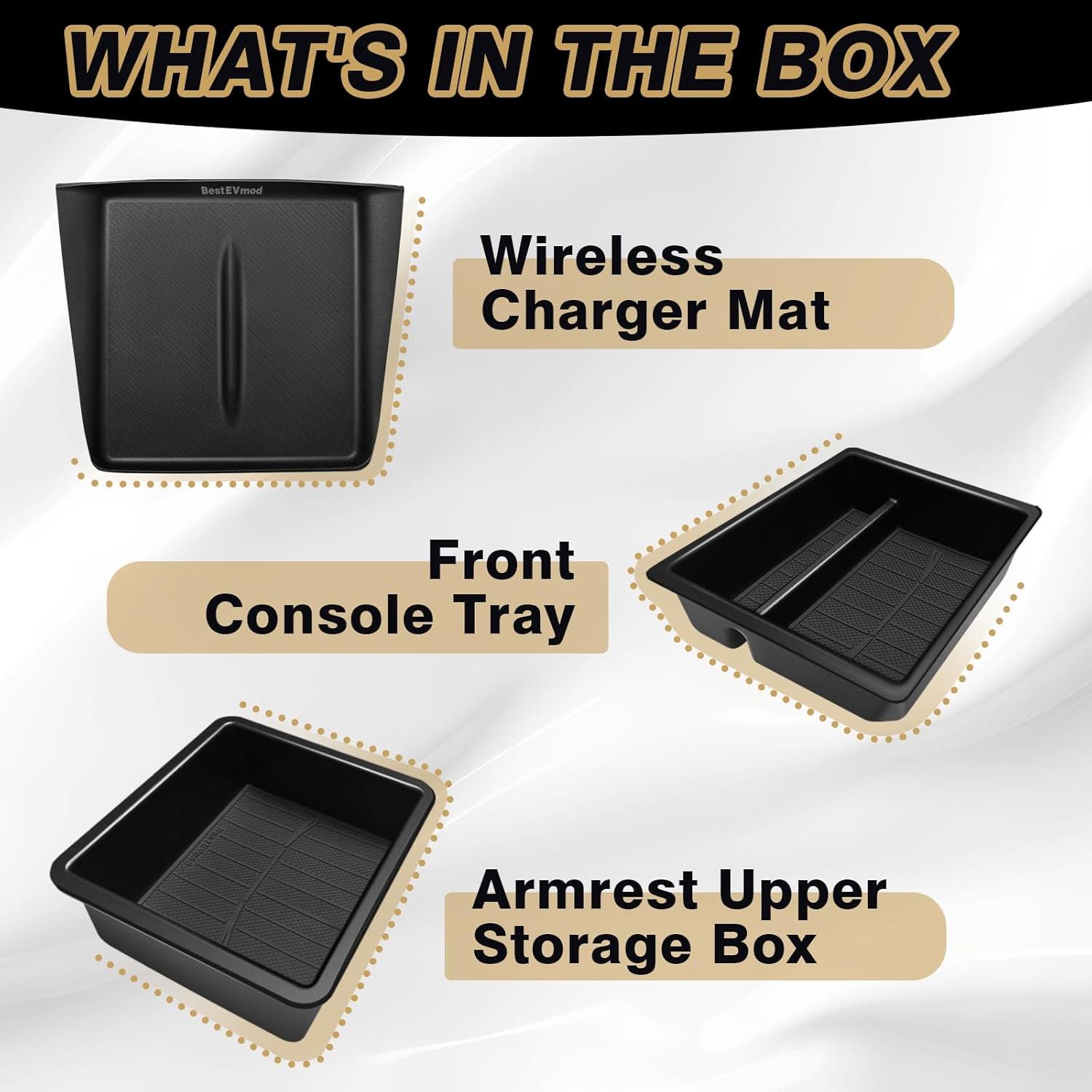 Organizador de Consola Central BestEvMod 3PCS para Tesla Model Y