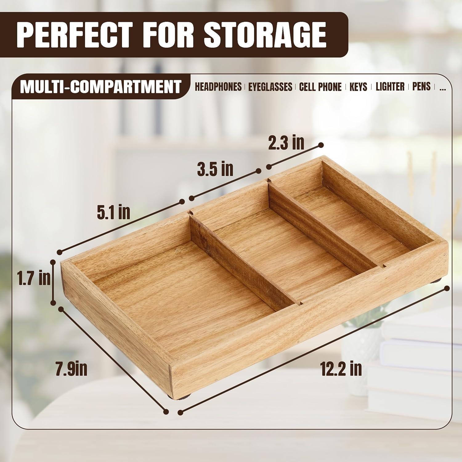 Bandeja Valet de Madera Acacia VINACRAFT 31x20 cm Antideslizante