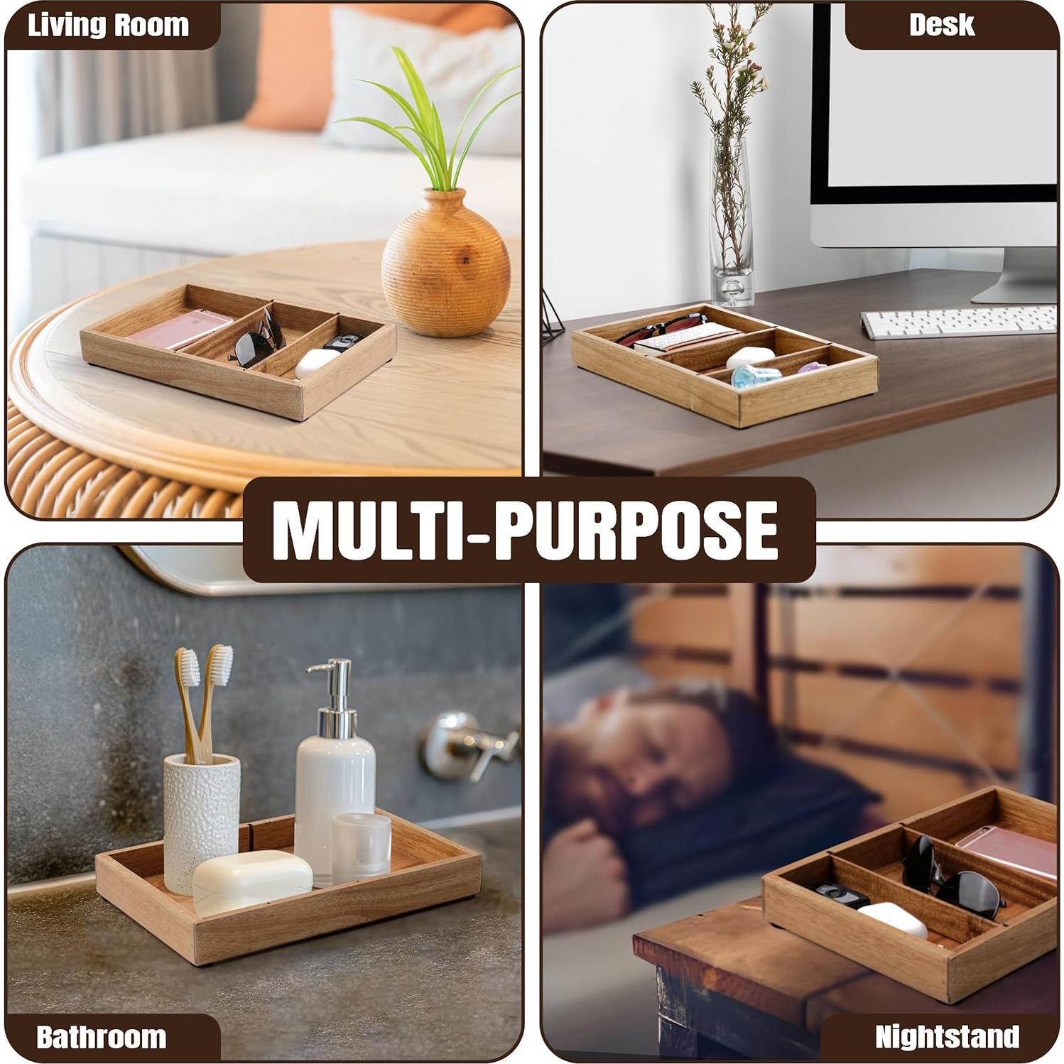 Bandeja Valet de Madera Acacia VINACRAFT 31x20 cm Antideslizante