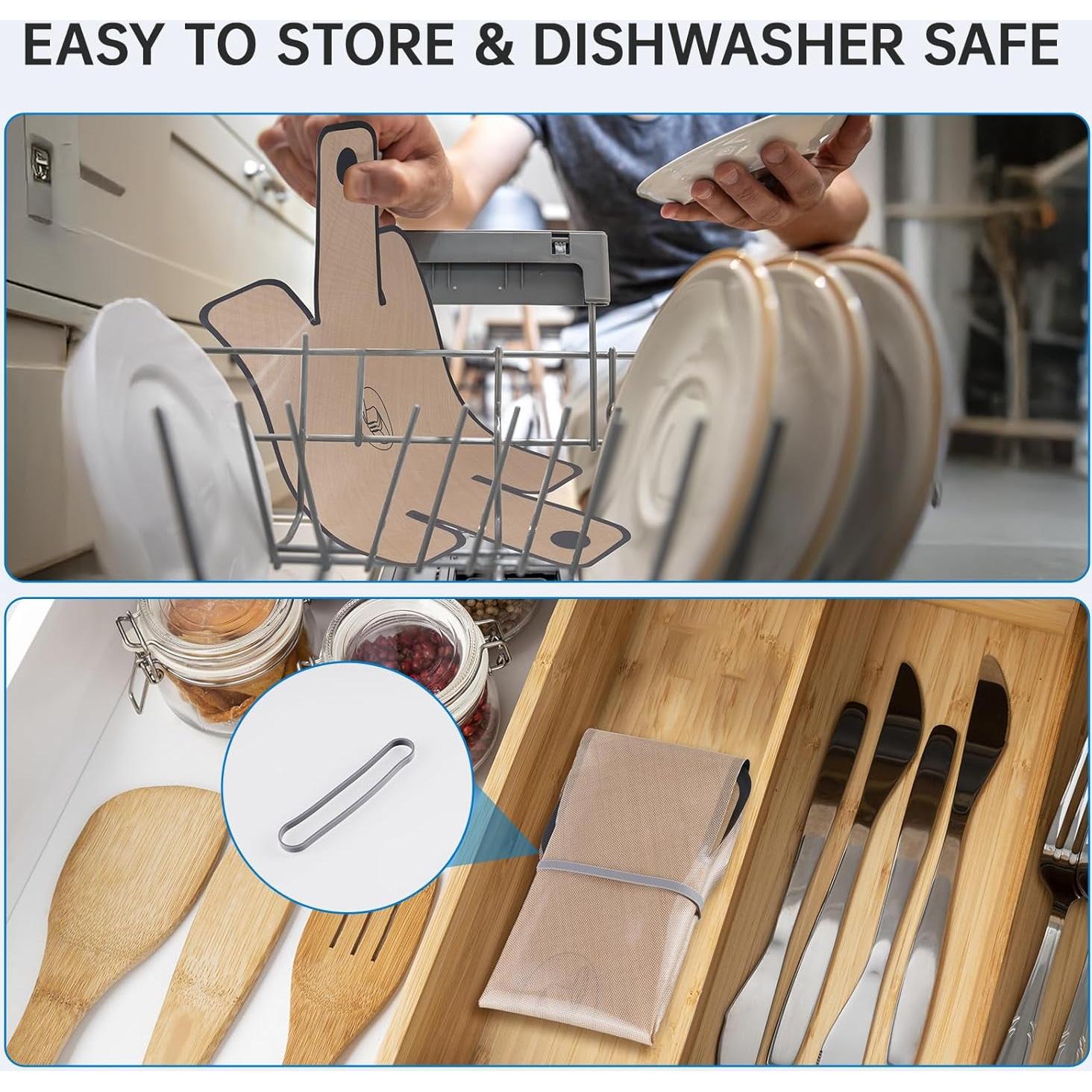 Forros de Silicona Reutilizables NiHome 4-Pack para Pan 49x25 cm