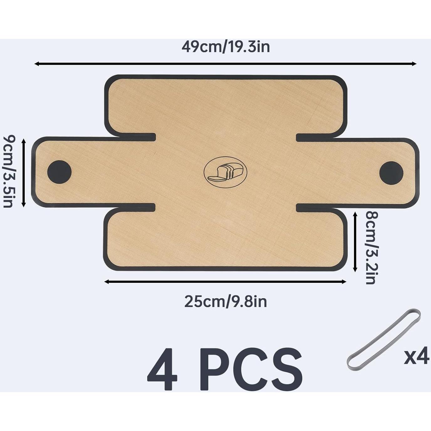 Forros de Silicona Reutilizables NiHome 4-Pack para Pan 49x25 cm