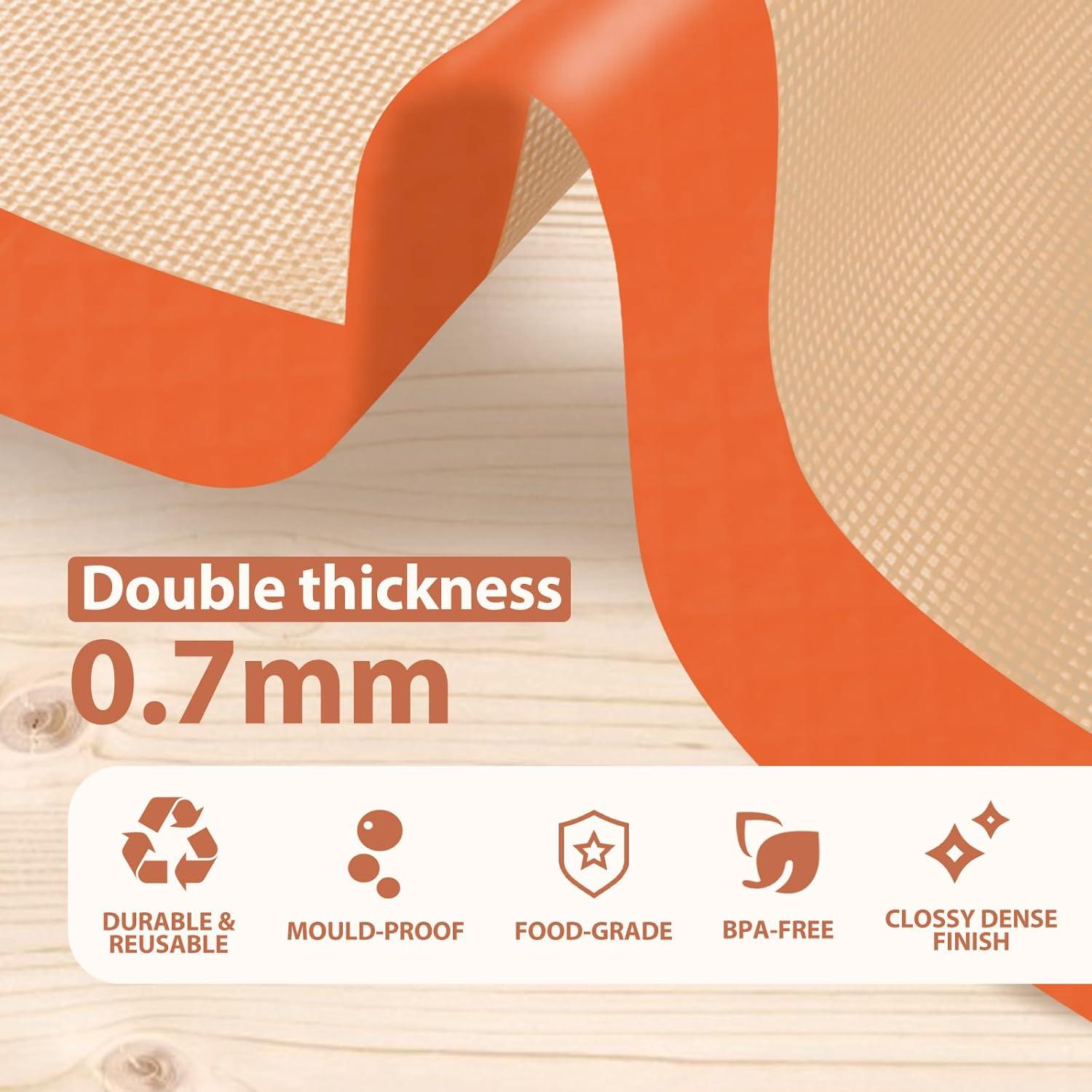 Alfombrillas de Silicona para Hornear Koolstuffs 3 Pcs Naranja