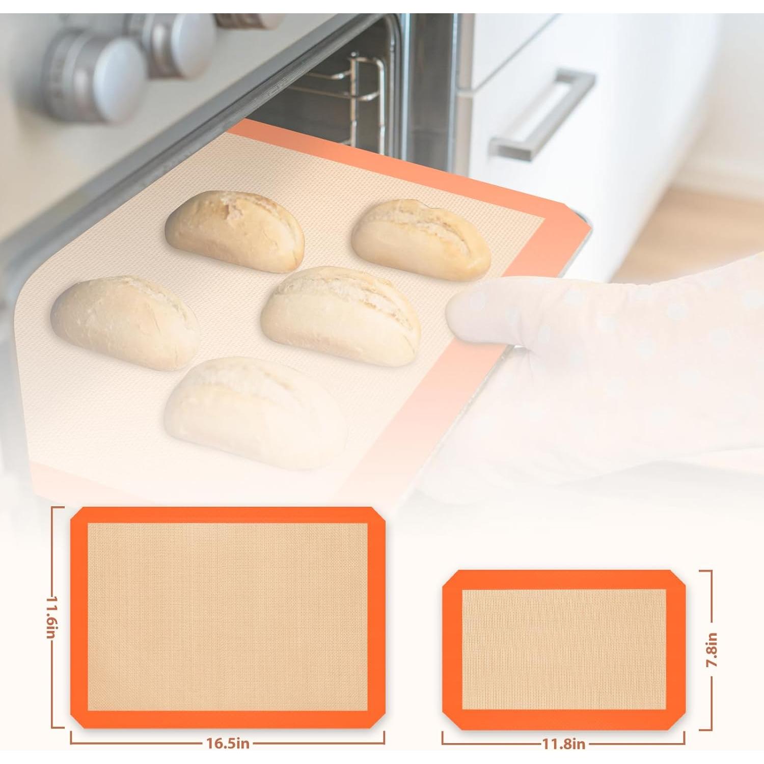 Alfombrillas de Silicona para Hornear Koolstuffs 3 Pcs Naranja