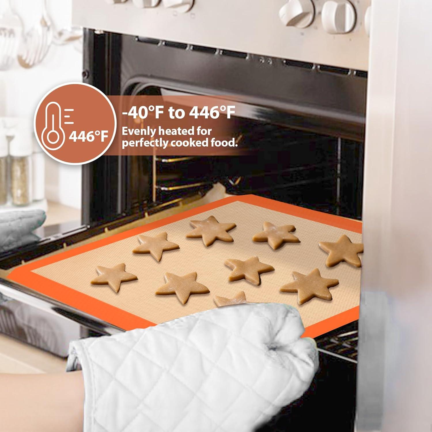 Alfombrillas de Silicona para Hornear Koolstuffs 3 Pcs Naranja