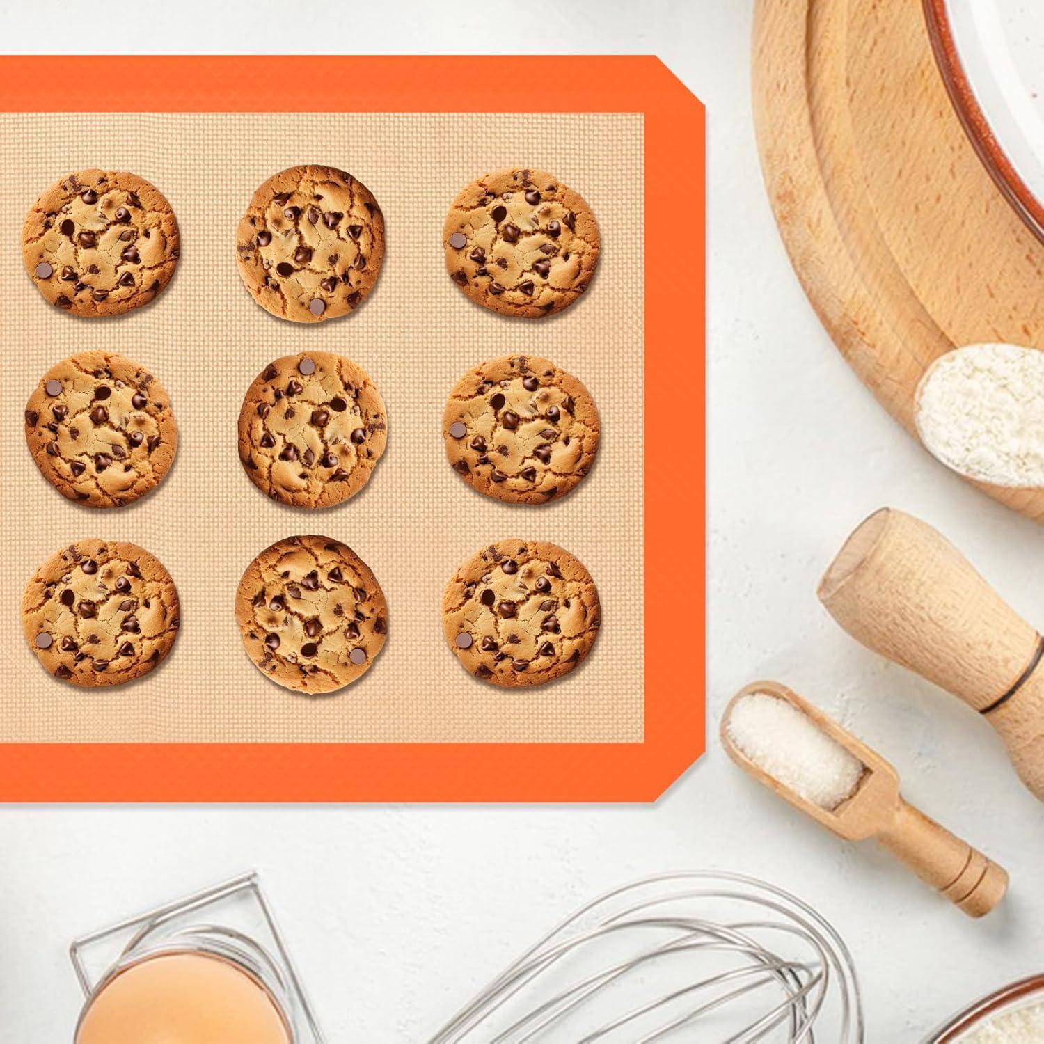 Alfombrillas de Silicona para Hornear Koolstuffs 3 Pcs Naranja