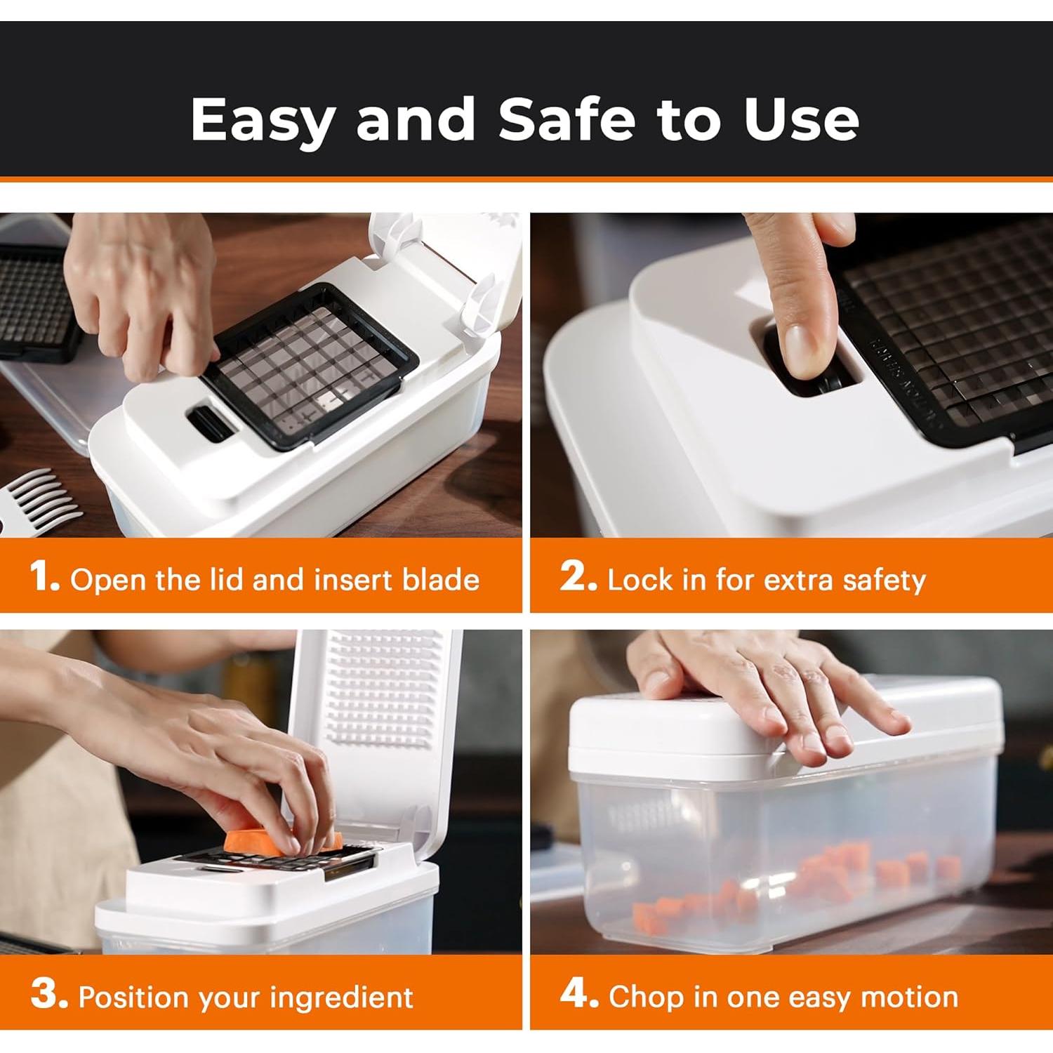 Picador de Verduras 9 en 1 AVI ESSENTIALS Libre de BPA