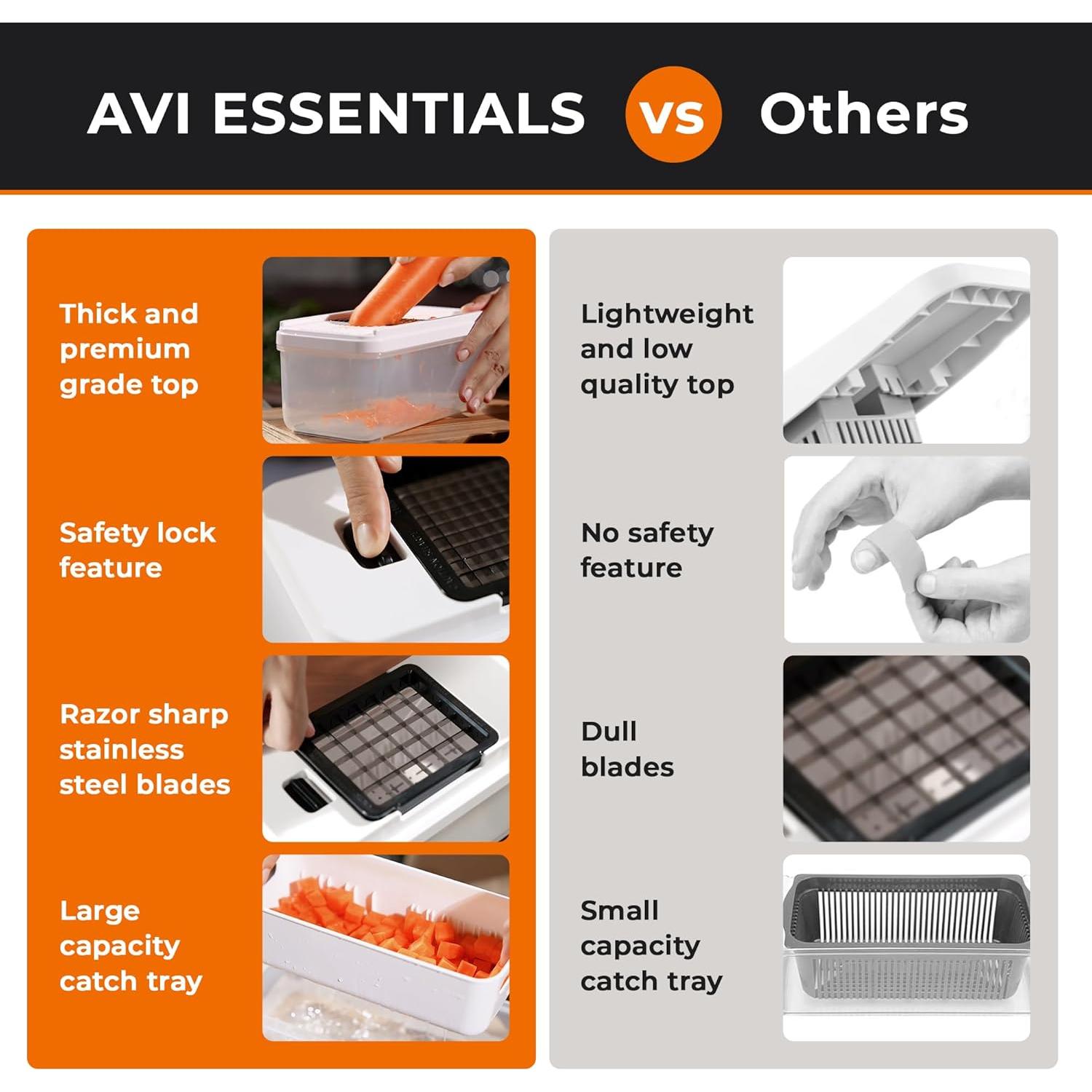 Picador de Verduras 9 en 1 AVI ESSENTIALS Libre de BPA