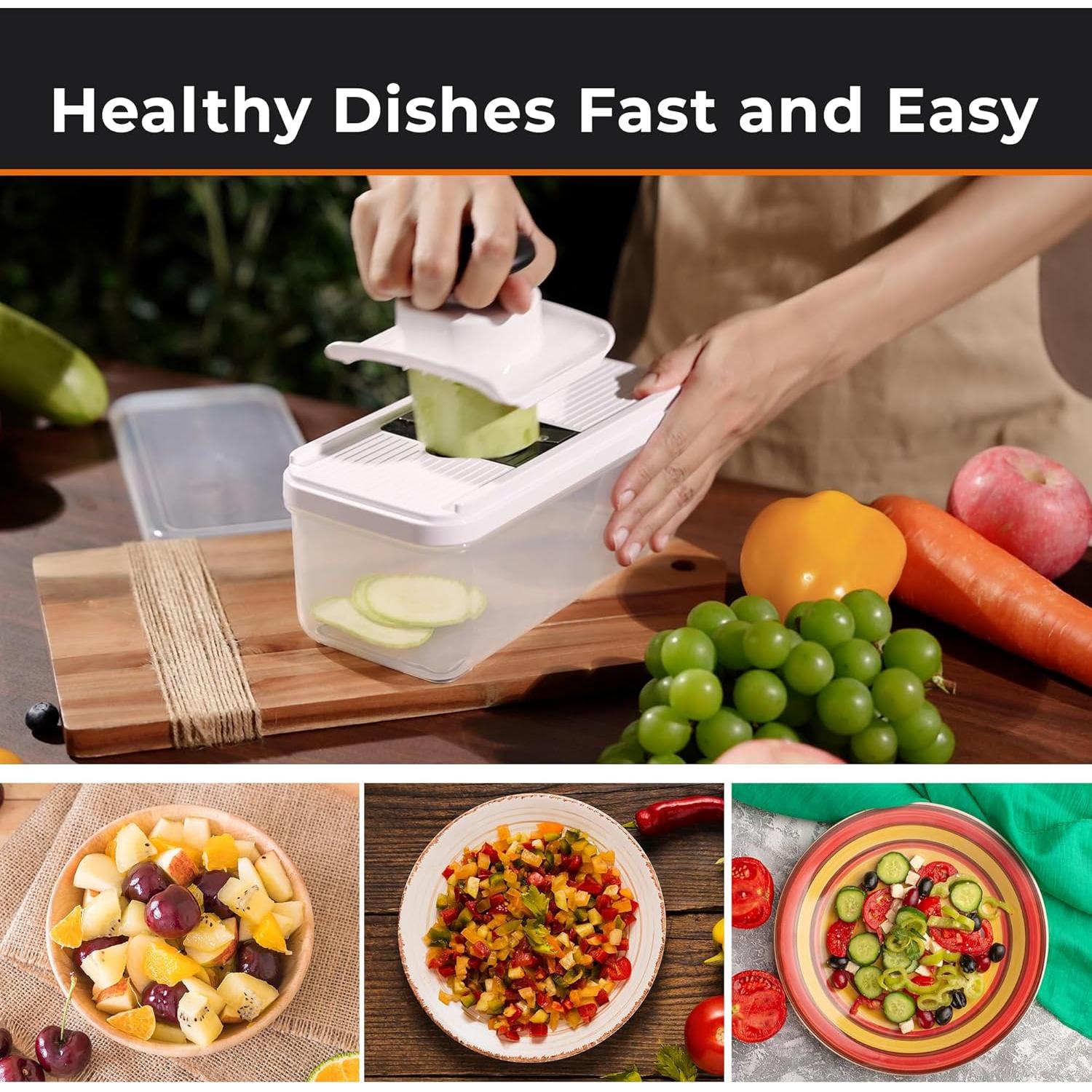 Picador de Verduras 9 en 1 AVI ESSENTIALS Libre de BPA