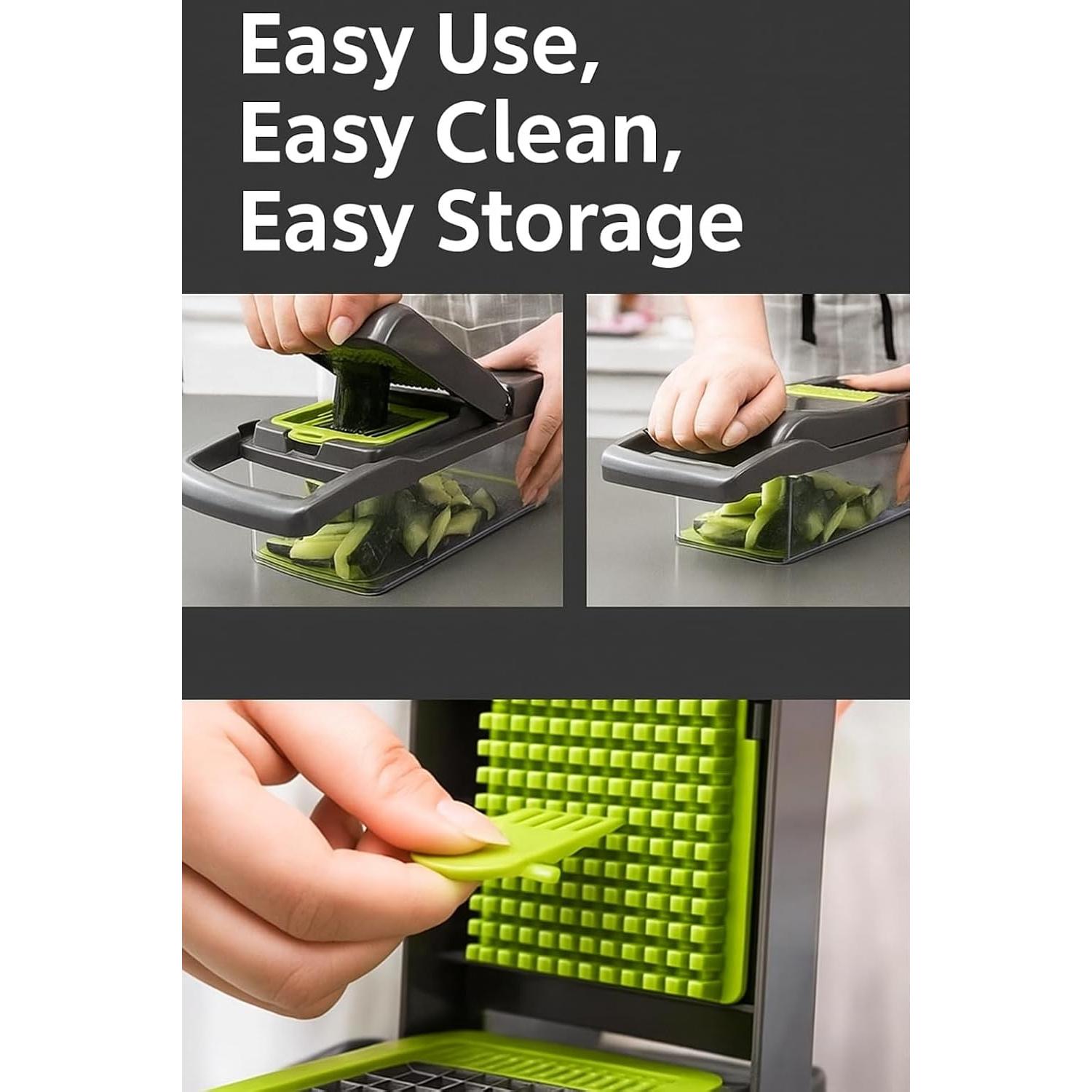 Picador de Verduras 16-en-1 AHA Lifestyles - Acero Inoxidable, 1.5L