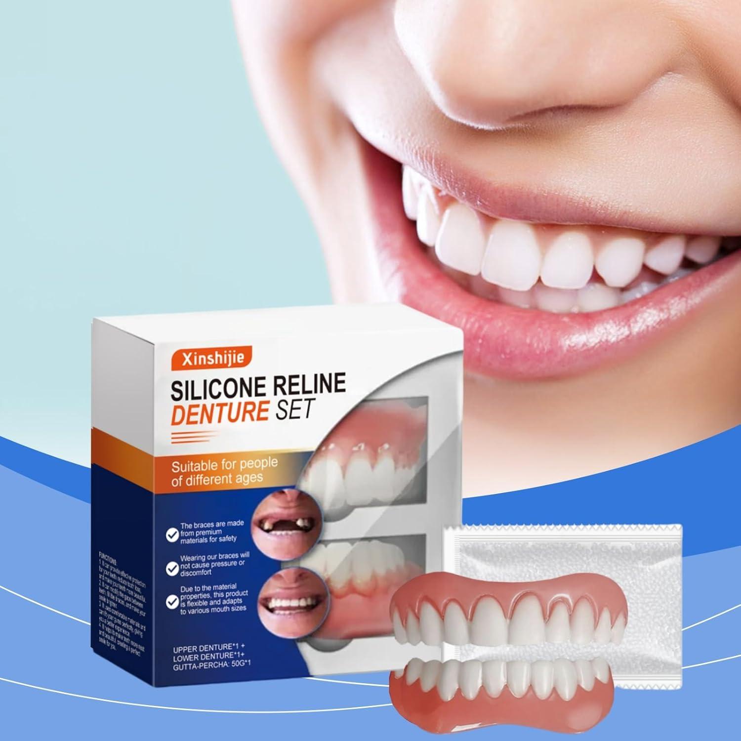 Forros de Dentadura de Silicona Suave Xinshijie - Ajuste Seguro