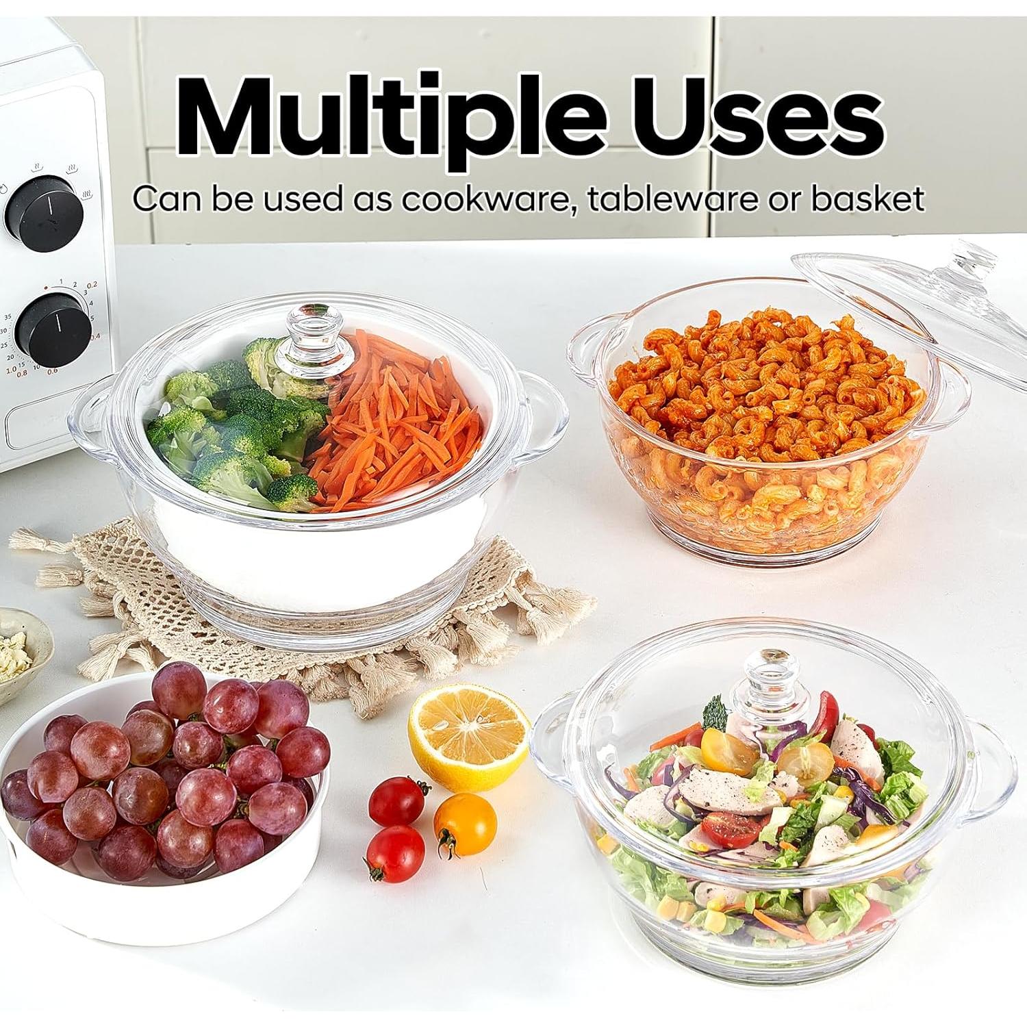 Vaporera de vidrio EliteVibe 1.5L apta para microondas y horno