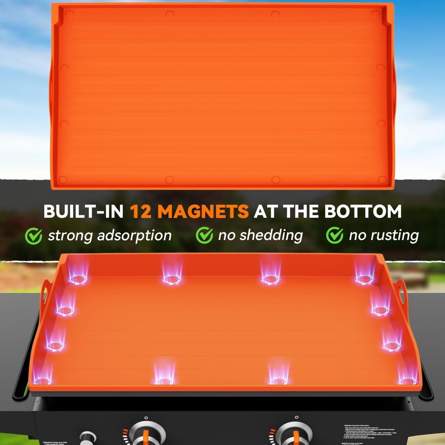 Cubierta de Silicona Magnética Blackstone 28" Naranja