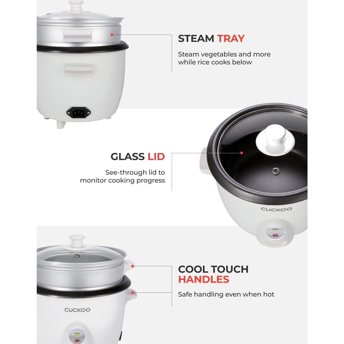 Cocedor de Arroz CUCKOO CR-0601C 12 Tazas Blanco Automático