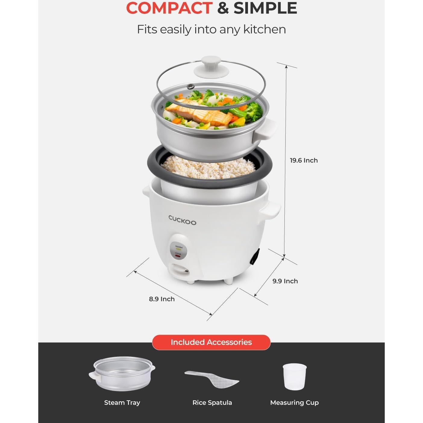 Cocedor de Arroz CUCKOO CR-0601C 12 Tazas Blanco Automático