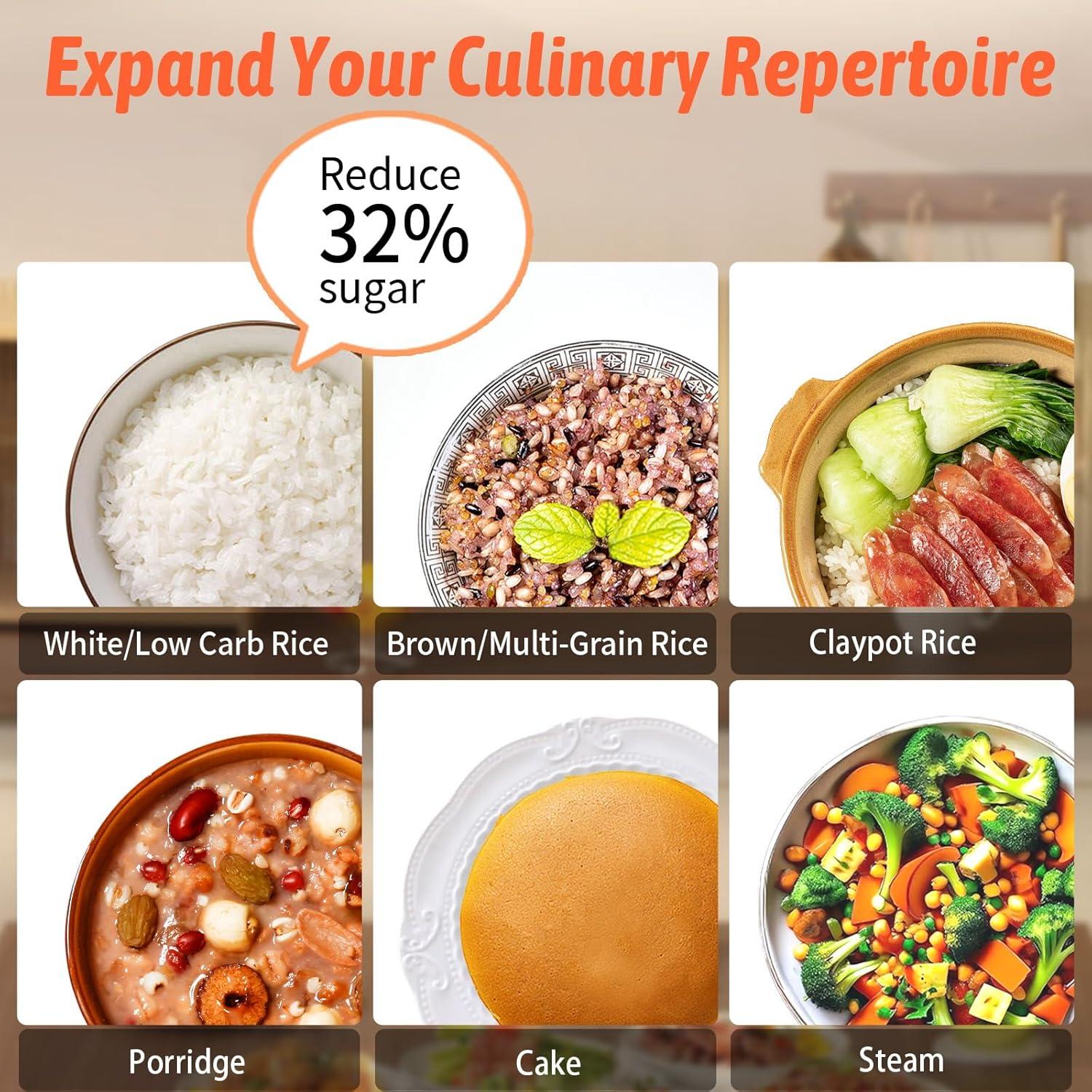 Olla Arrocera KDSPAROS 3L Baja en Carbohidratos y Azúcar