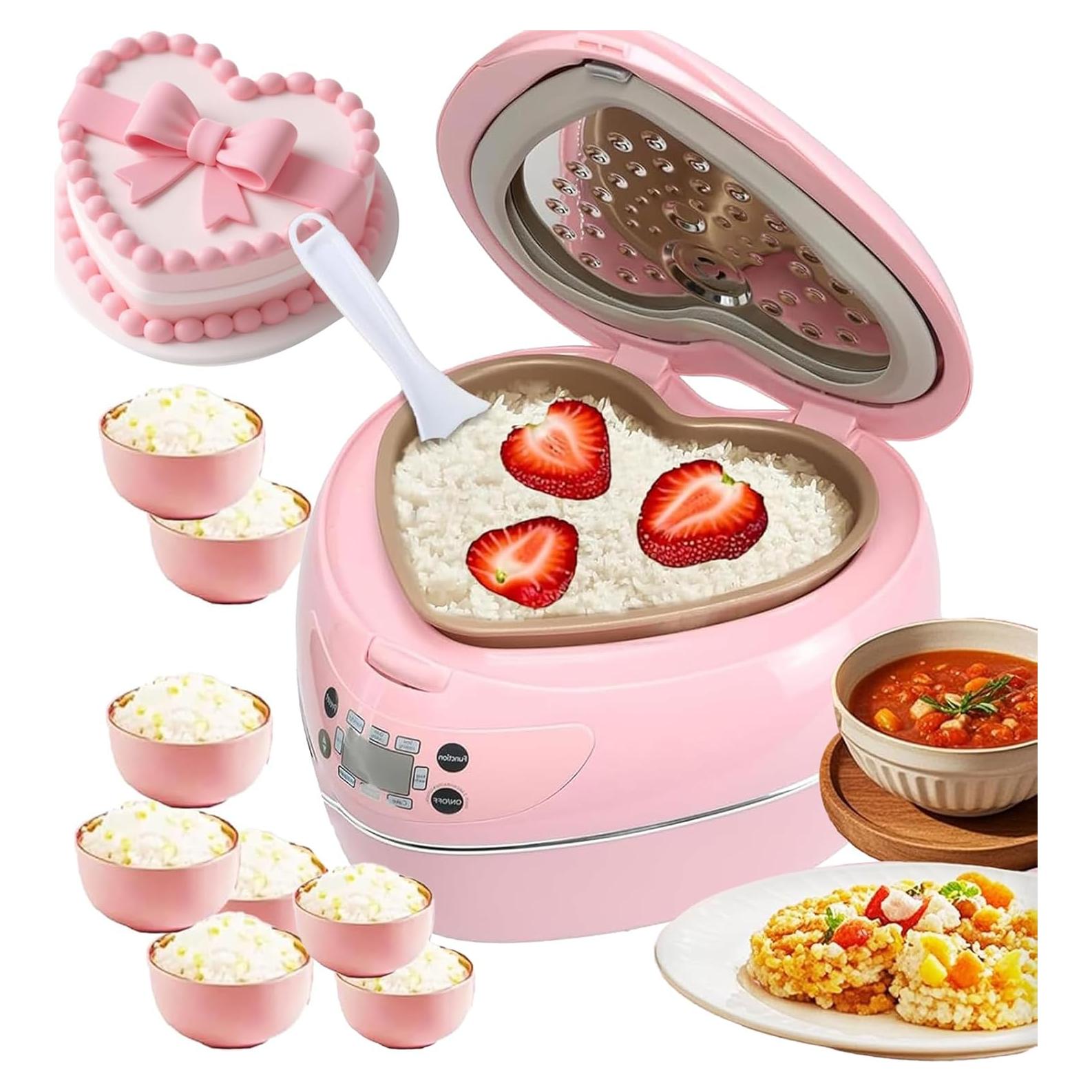 Olla Arrocera Rosa Ignalu 2L Multifuncional con Temporizador