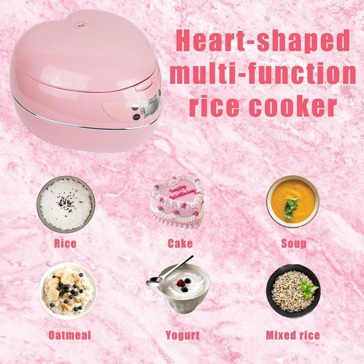 Olla Arrocera Rosa Ignalu 2L Multifuncional con Temporizador