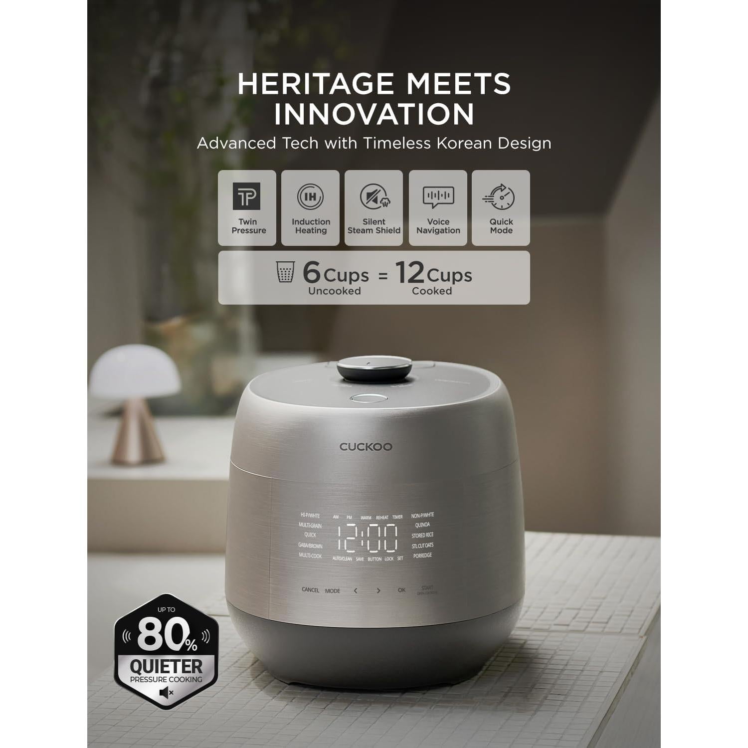 Olla Arrocera CUCKOO CRP-PHTR0609FS 6 Tazas Inducción Gris