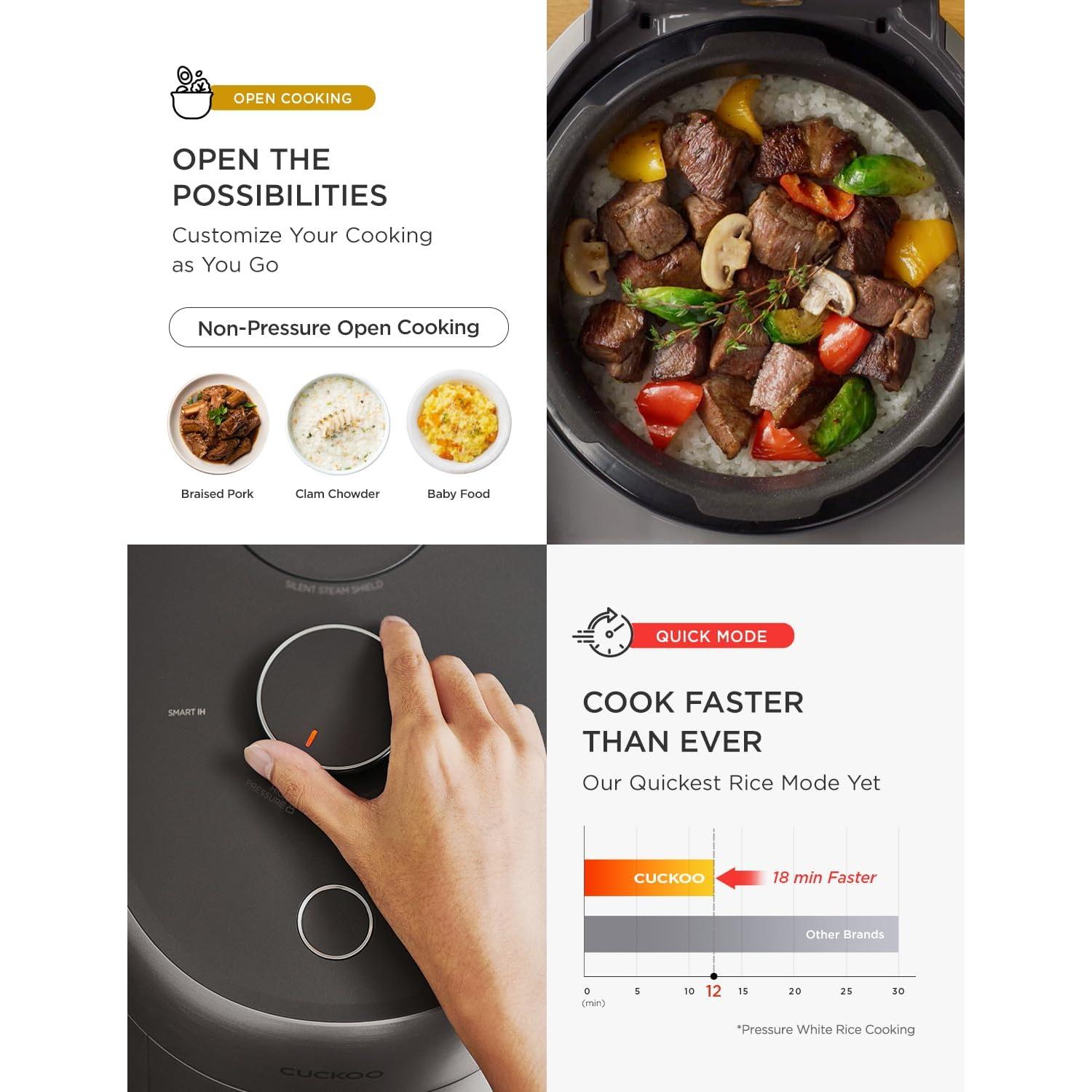 Olla Arrocera CUCKOO CRP-PHTR0609FS 6 Tazas Inducción Gris