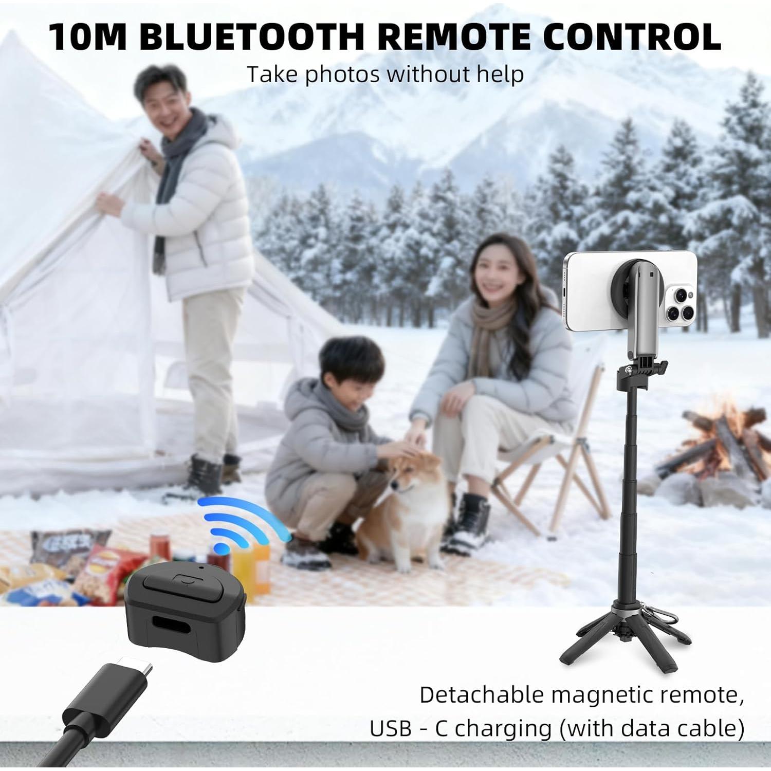 Trípode Mini de Selfie Magnético Heyi FMUSA0081 4-en-1