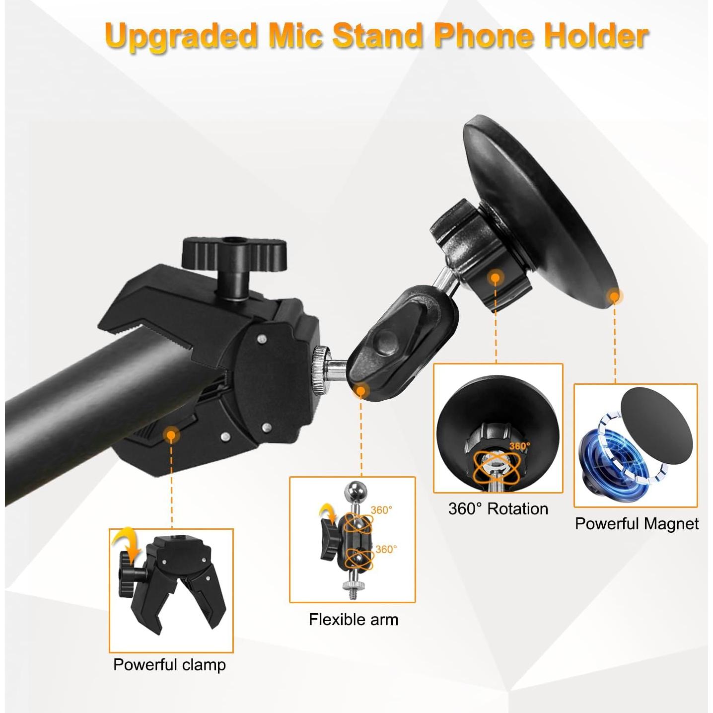 Soporte de Teléfono Magnético Khazylorr para Micrófono 360°