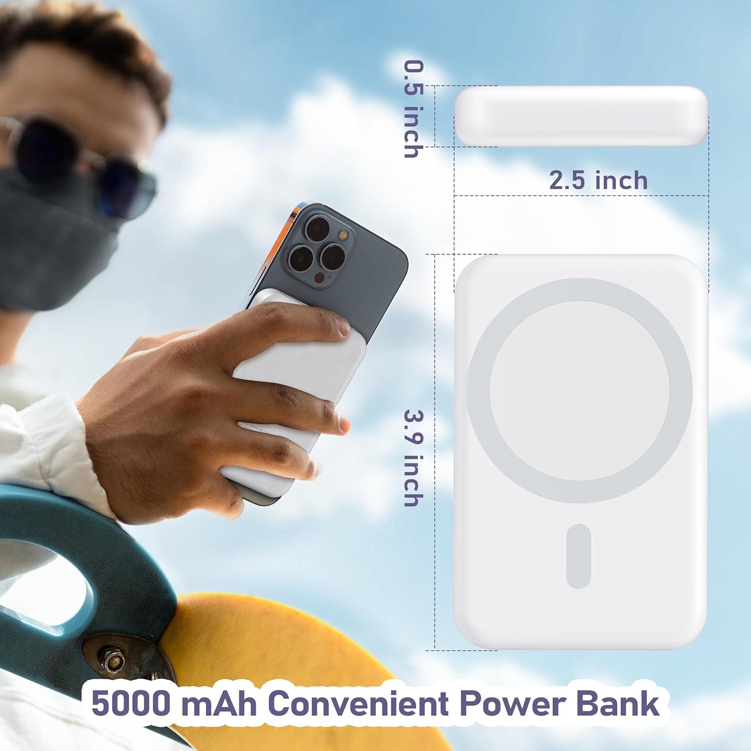 Estación de Carga Inalámbrica 3 en 1 Smtcsl 5000mAh Blanca