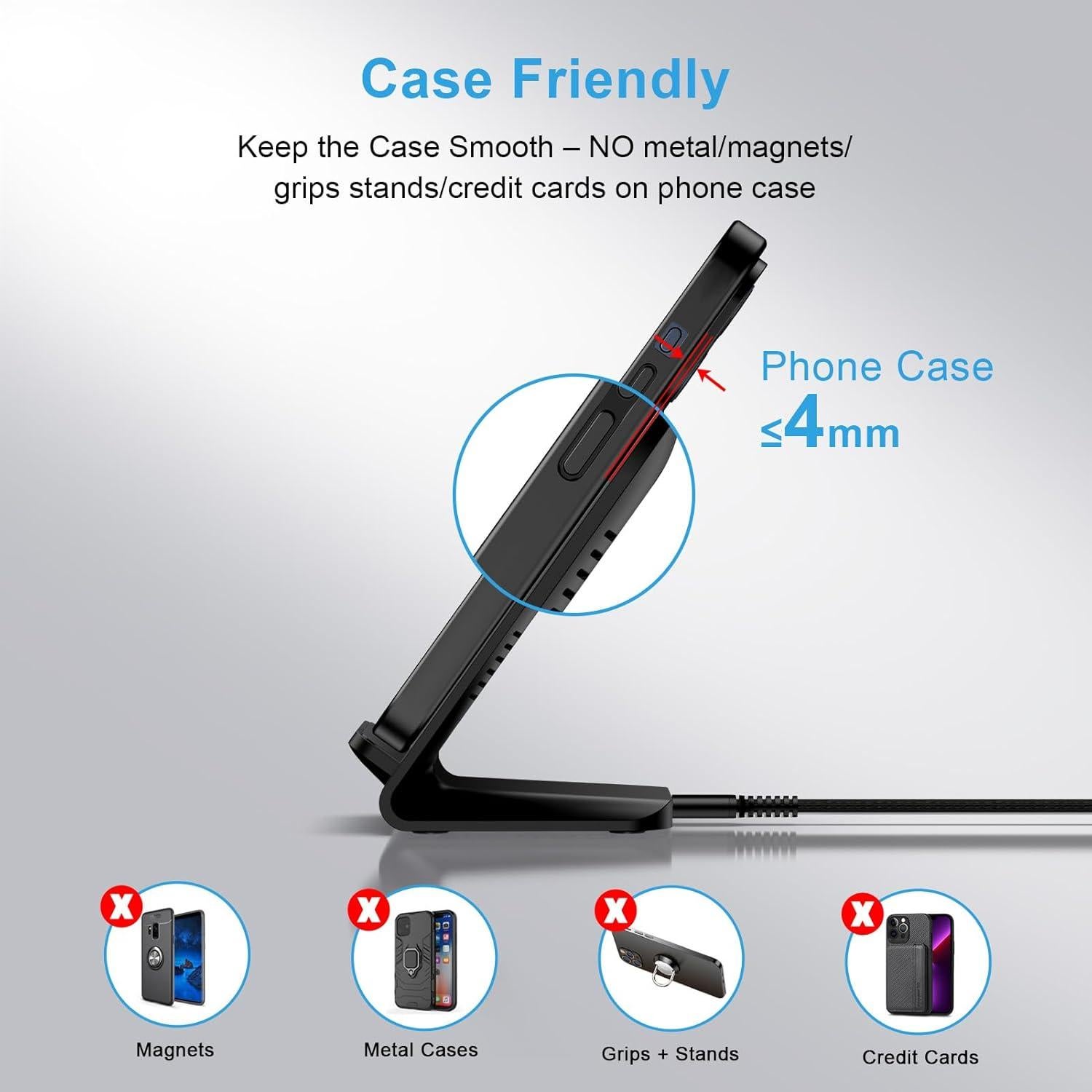 Soporte de Carga Inalámbrica 15W Google Pixel 9 Pro/10 Pro