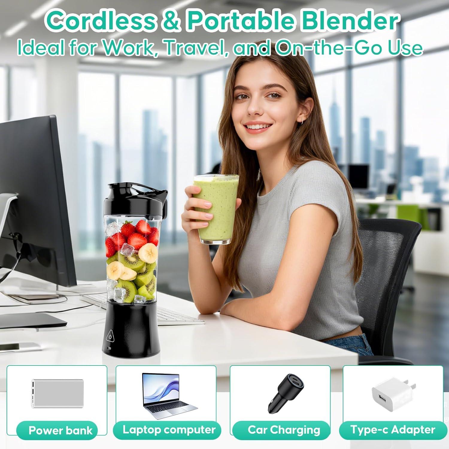 Licuadora Portátil FITECHZY HD-10 0.71L Inalámbrica USB-C