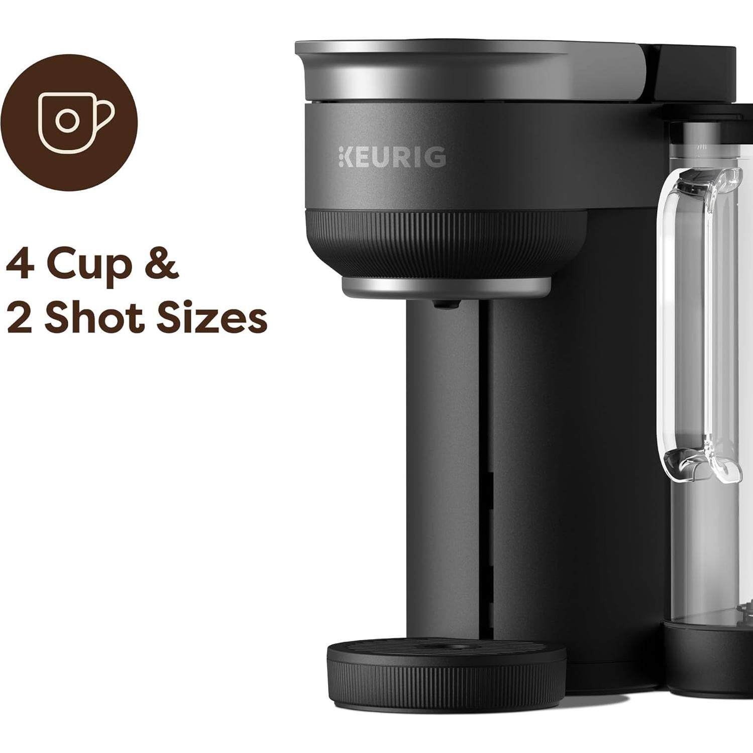 Cafetera Keurig K-Crema 72 oz, Presión y MultiStream, Negro