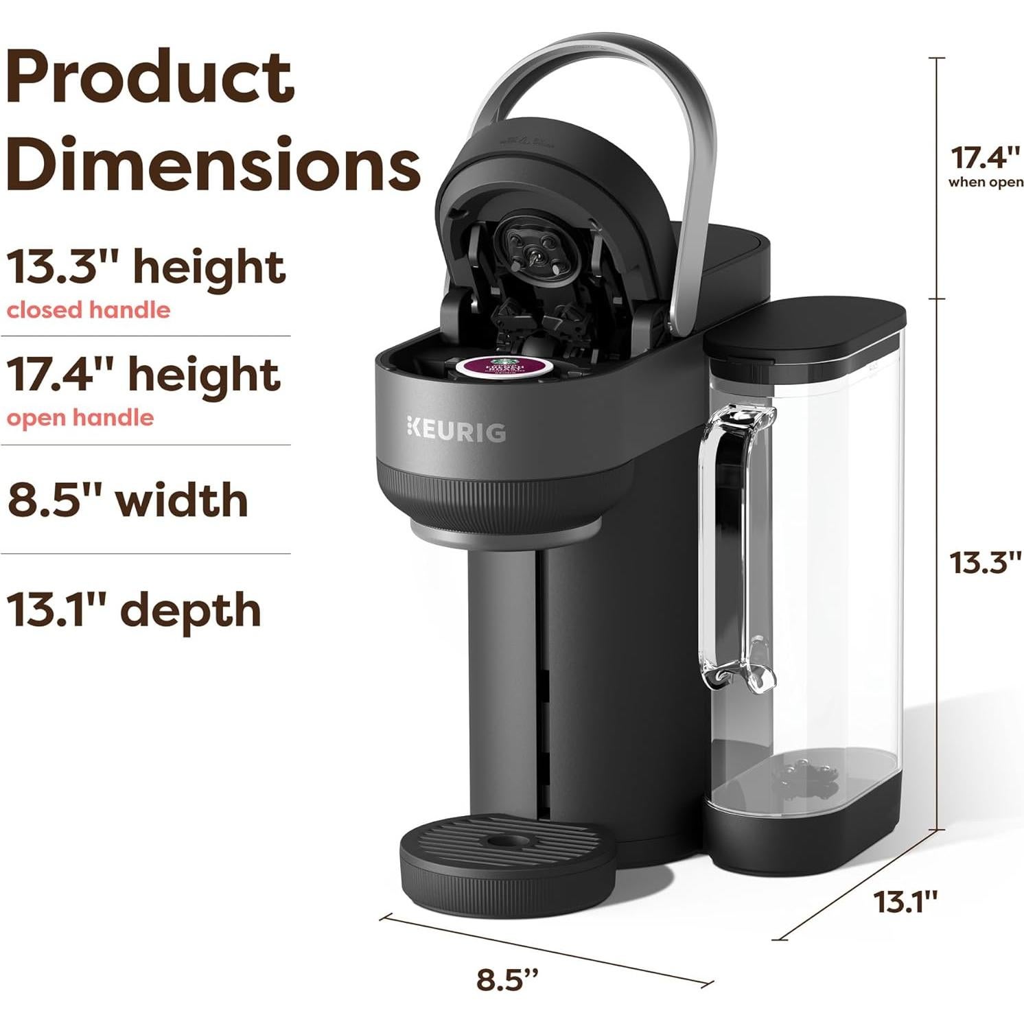 Cafetera Keurig K-Crema 72 oz, Presión y MultiStream, Negro