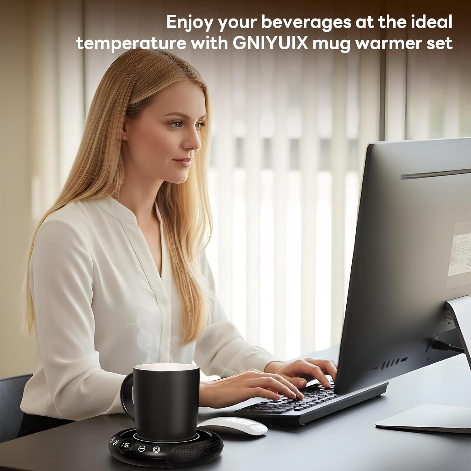 Calentador de Tazas Eléctrico GNIYUIX con 8 Temperaturas