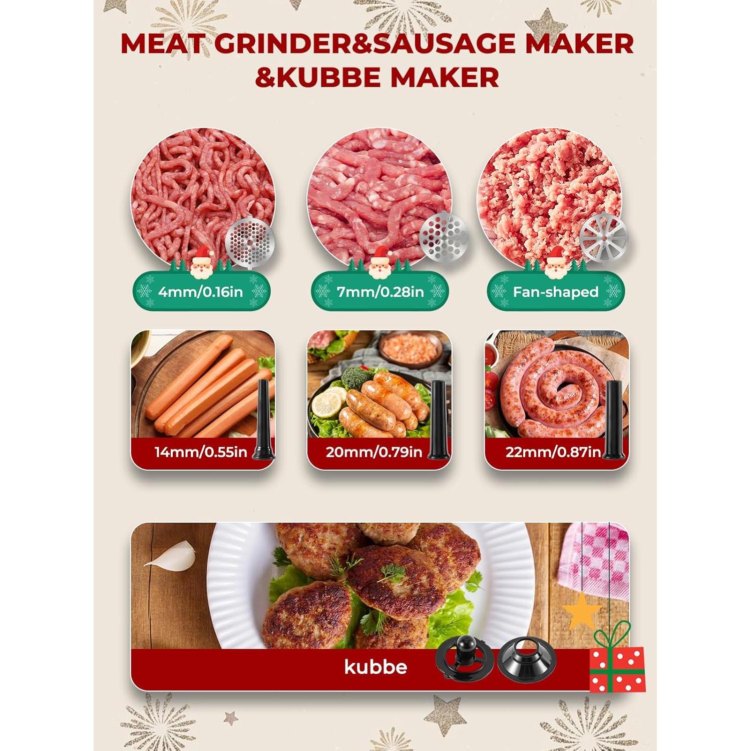 Picadora de Carne Eléctrica Flyseago 3200W Multifuncional